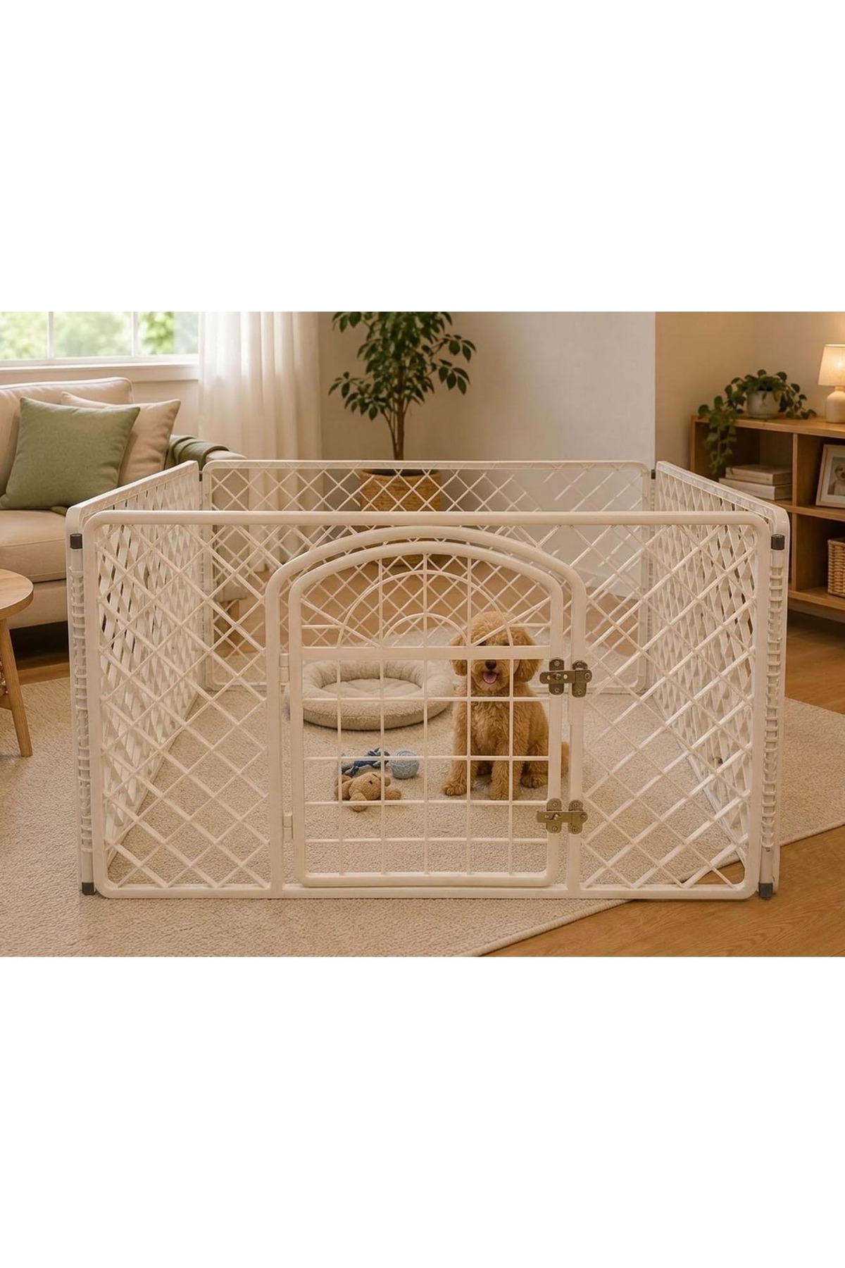 حصار پلاستیکی سگ ۴ پنلی با پنل ۶۰×۹۰ سانتی‌متر بیرجان پت‌شاپ BİRCANPETSHOP مدل ST07789