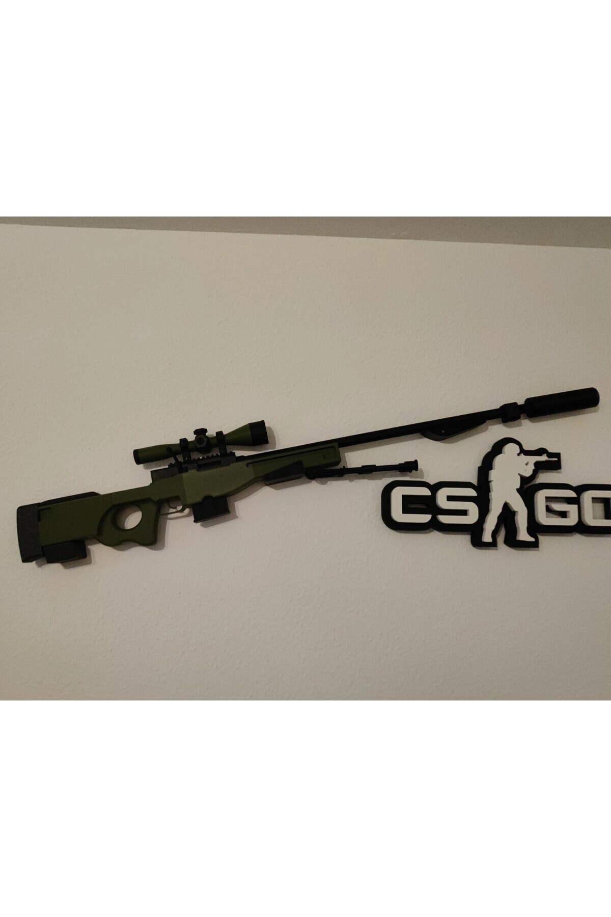 فیگور CSGO AWP SNIPER SIZE CONTER STRIKE 1 SCALE پلاستیک است کار نمی کند فقط تزئین FEEL