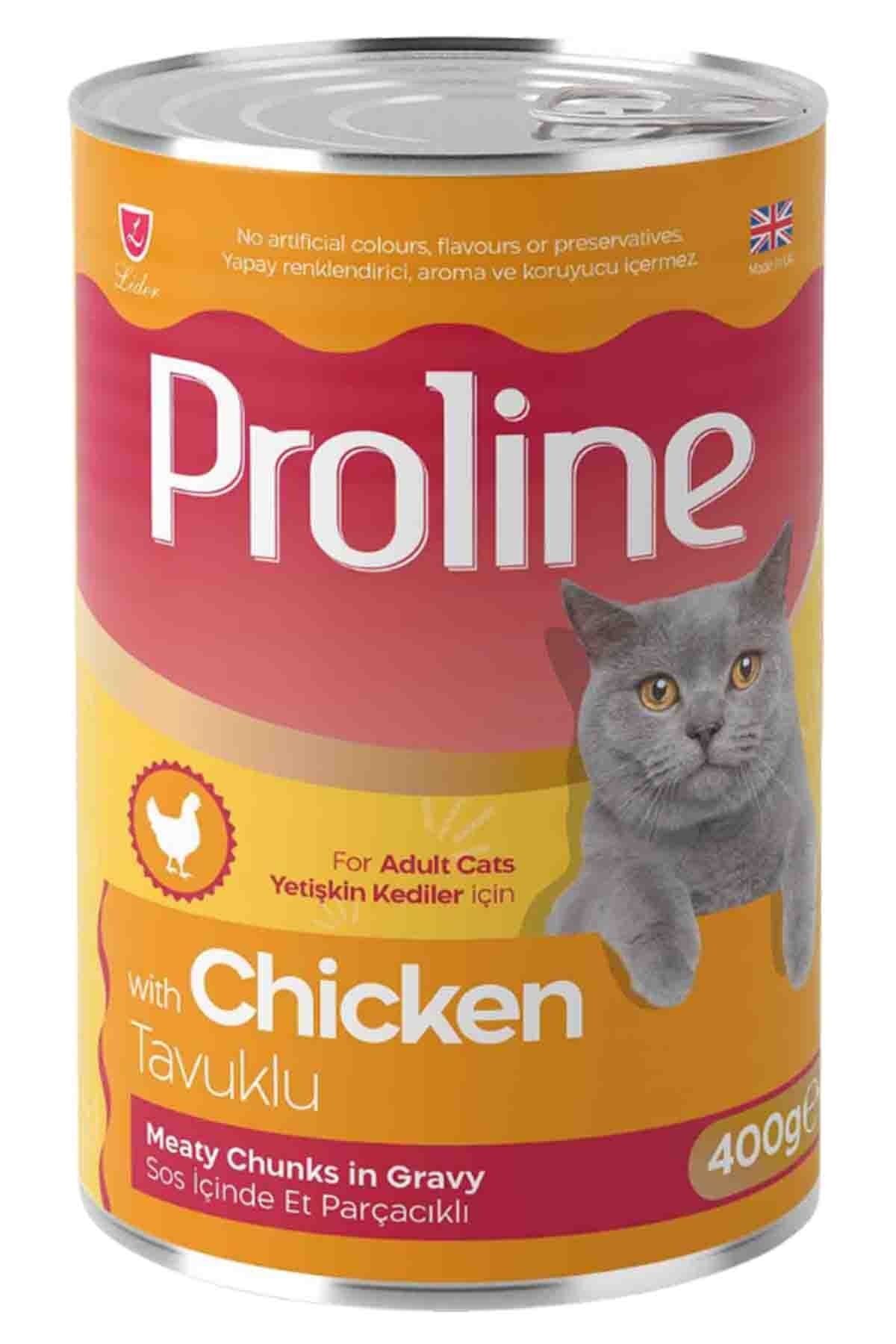 غذای کنسروی گربه پرولاین Proline، بسته ۲۰ عددی ۴۰۰ گرمی