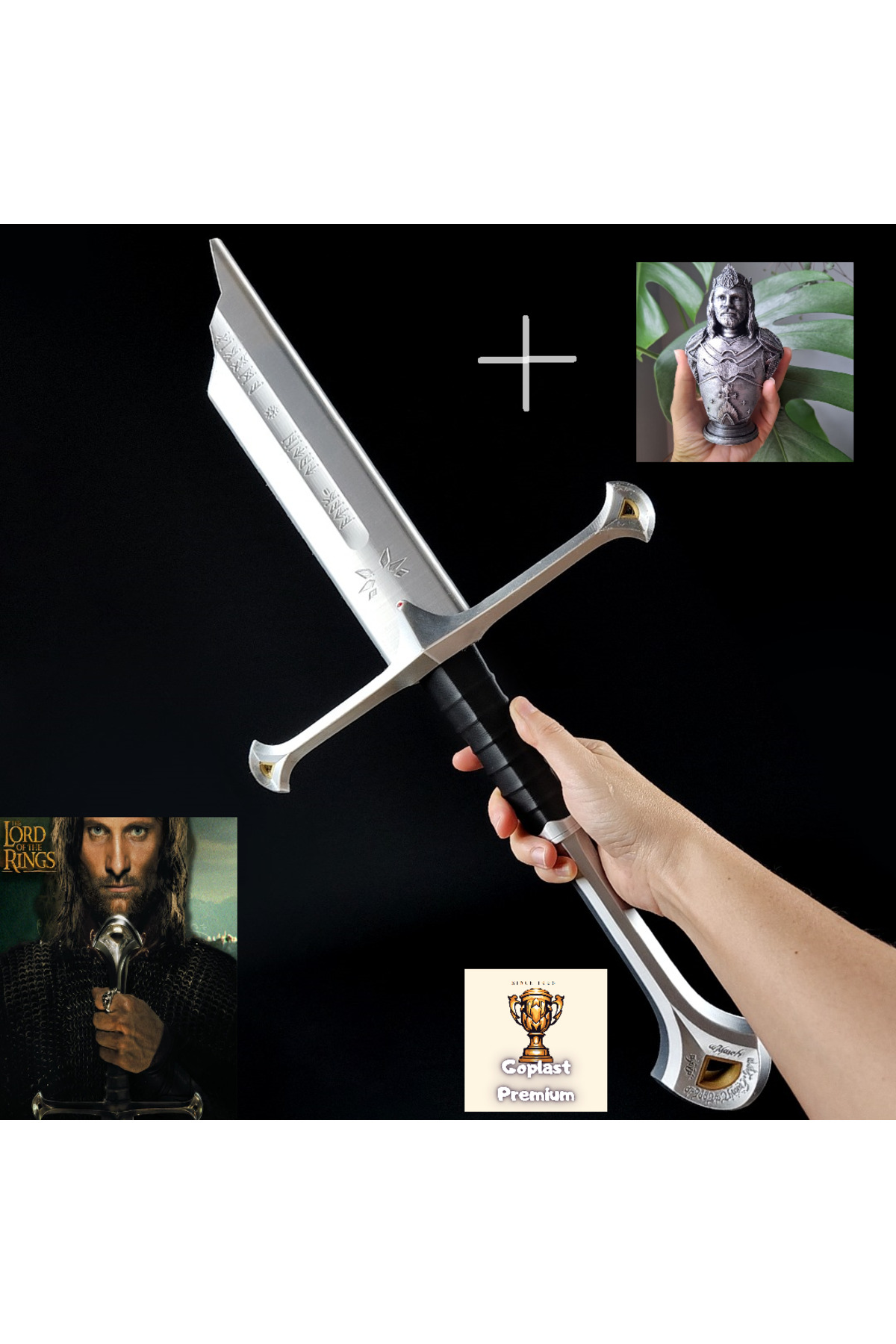 فیگور اندوریل NARSIL ARAGORN شمشیر ارباب حلقه ها | ANDURIL SWORD LOTR از ترکیه Goplast Premium