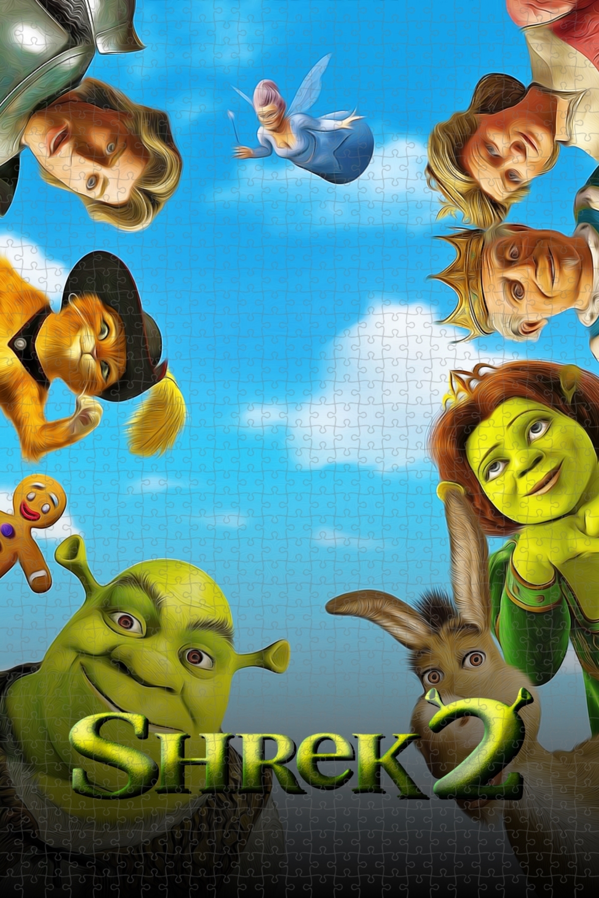 پازل پوستر فیلم 1000 PIECE JIGSAW PUZZLE OF SHREK 2 2004 VERSION2 از ترکیه Jeronkarji
