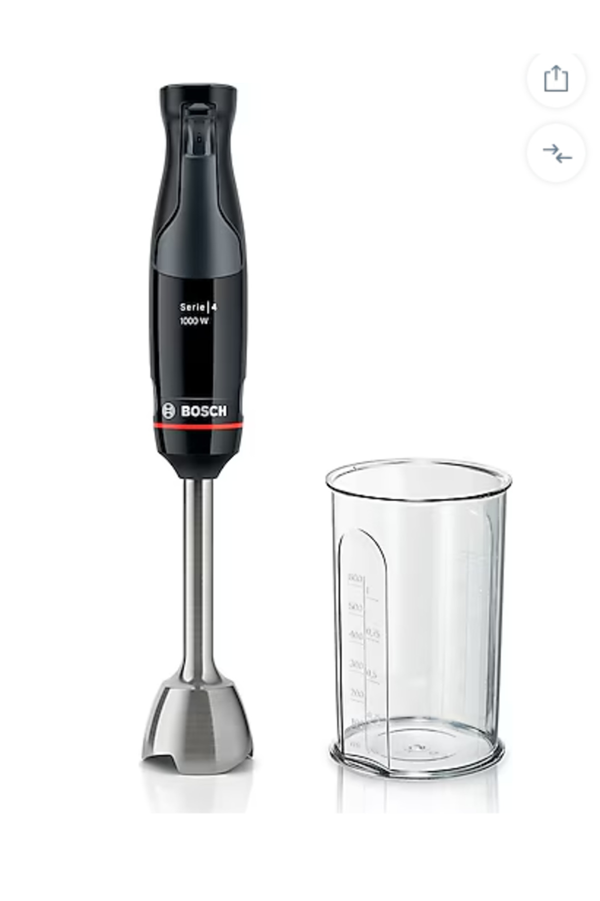 ست مخلوط کن دستی MSM4B610 سری 4 ERGOMASTER 1000 W مشکی اورجینال Bosch