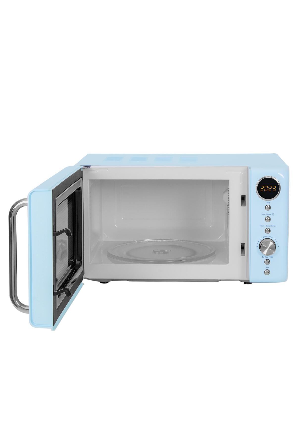 مایکروویو مایکروفر دیجیتال رترو آبی SK4606 اورجینال Simfer