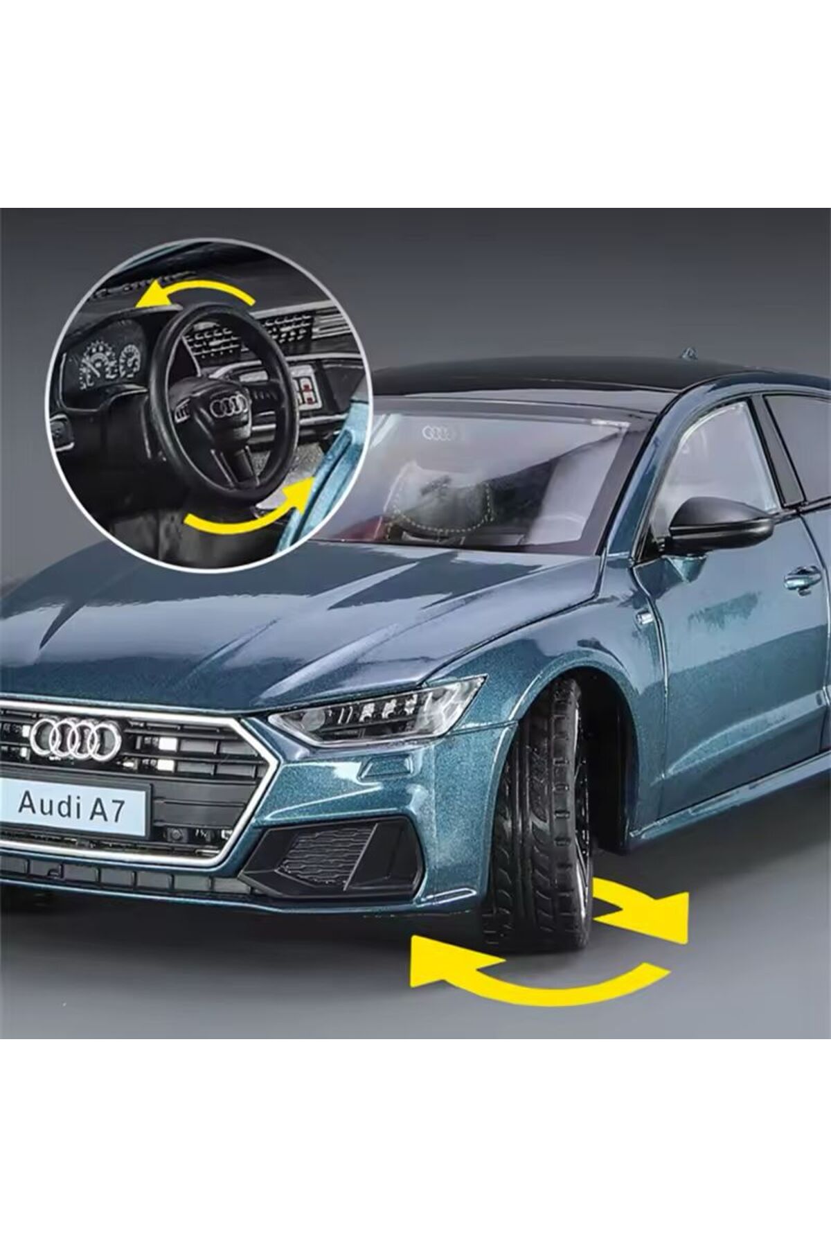 مدل خودرو آئودی A7 DIECAST CAR 1:24 درب های باز کننده AUDI ورزشی اورجینال scntoys