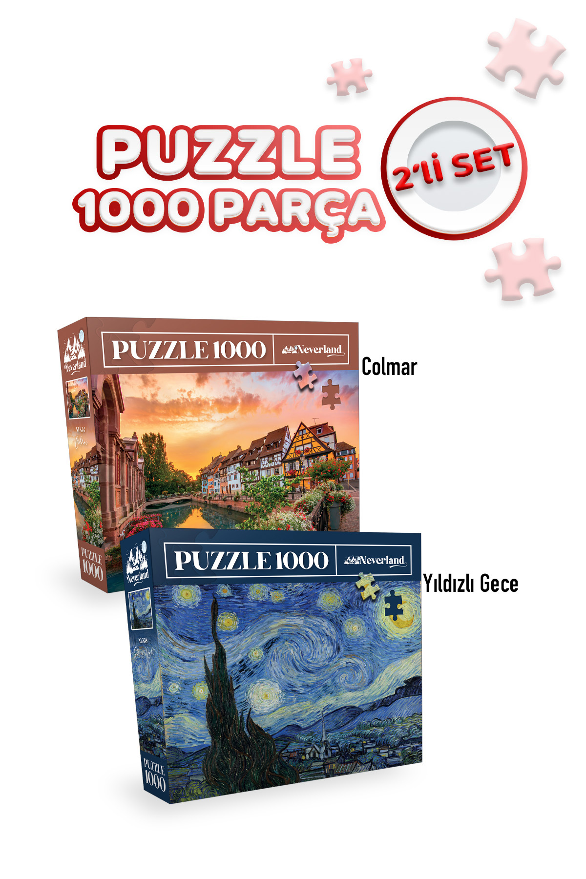 پازل 2 PIECES 1000 PIECE COLMAR AND STARRY NIGHT Neverland