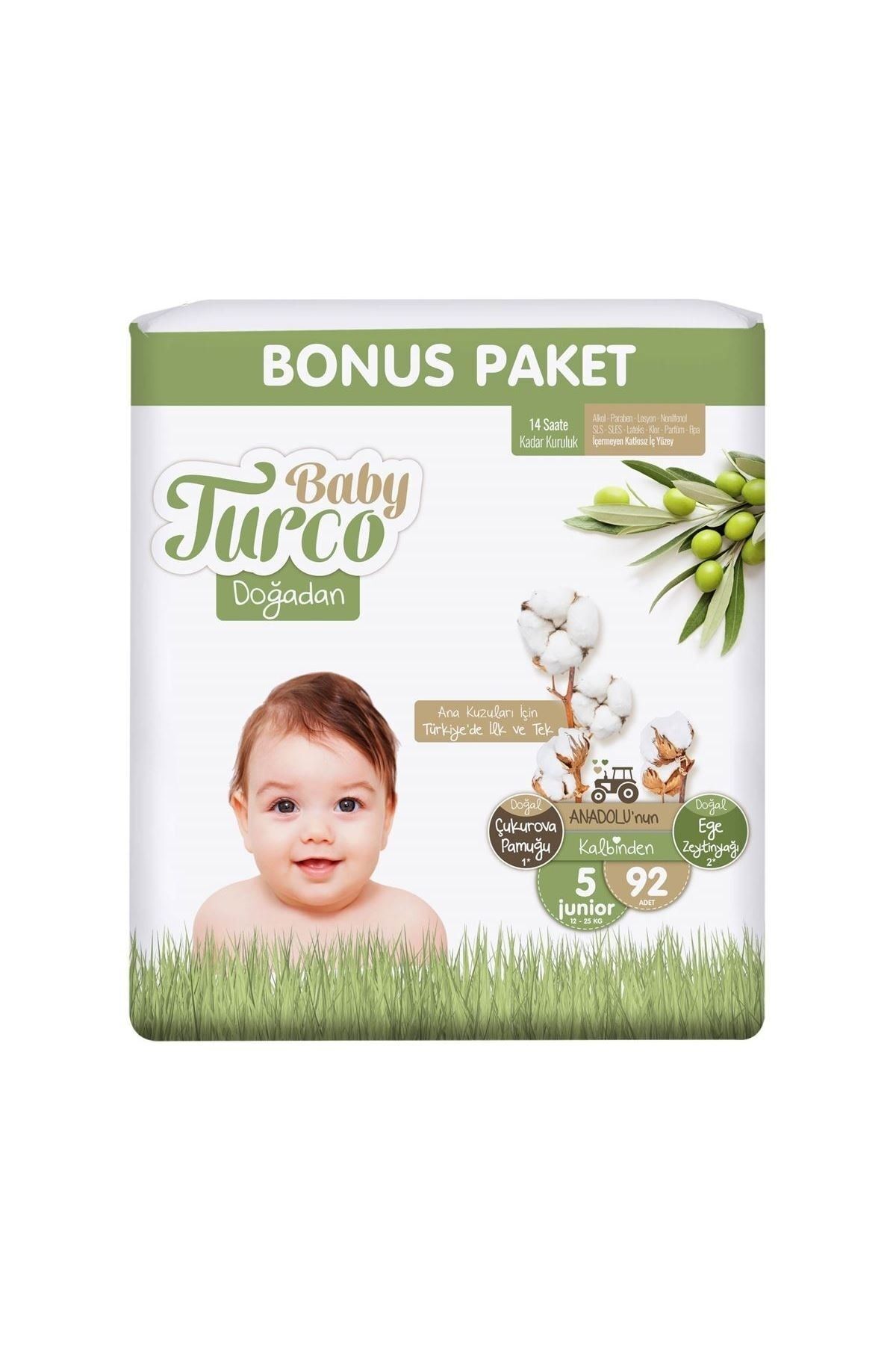 پوشک بچه دوغادان سایز 5 جونیور 184 تیکه اورجینال Baby Turco
