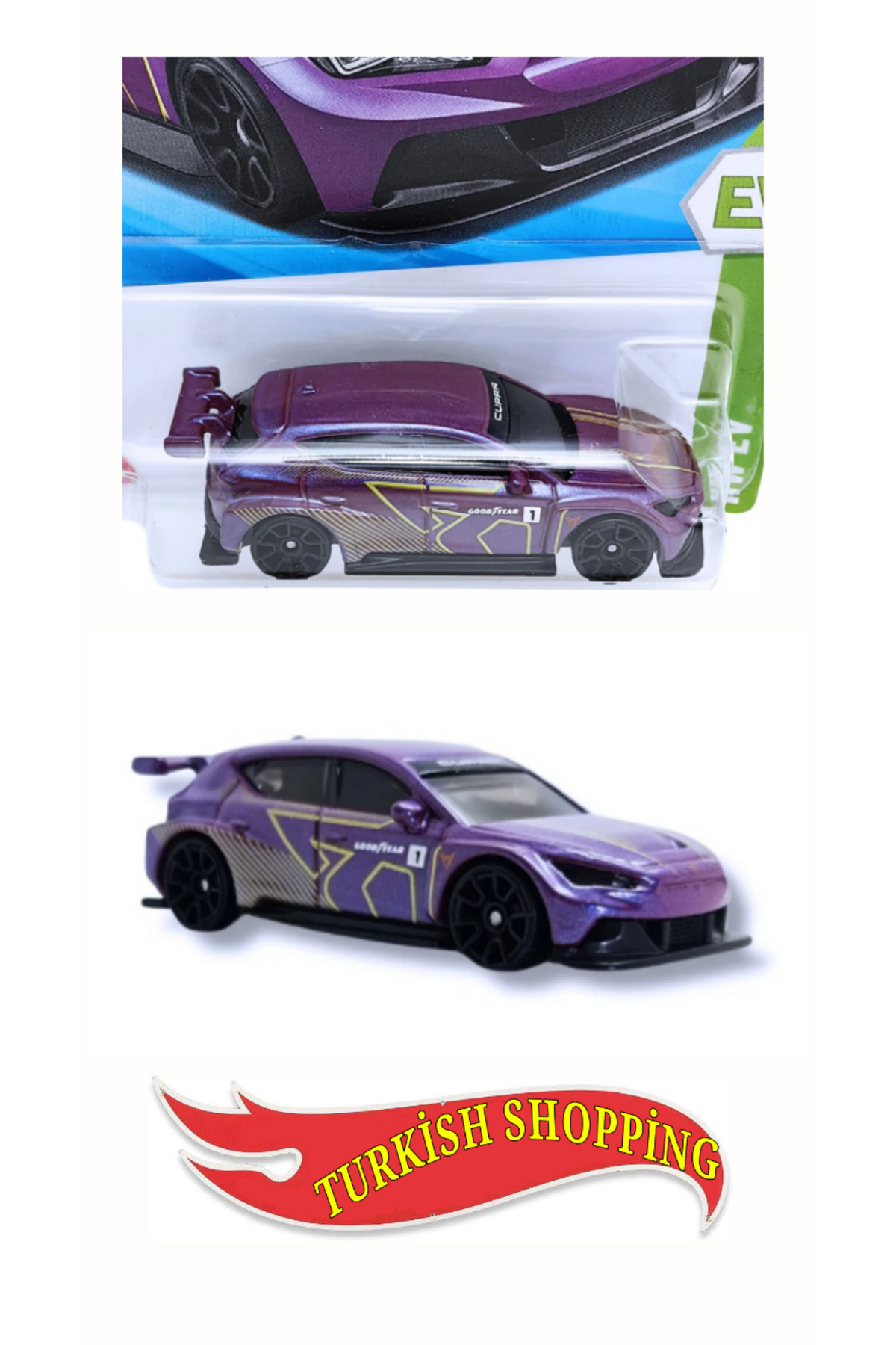ماشین اسباب بازی 2025 مورد 1:64 مقیاس CUPRA E RACER هات ویلز اورجینال HOT WHEELS
