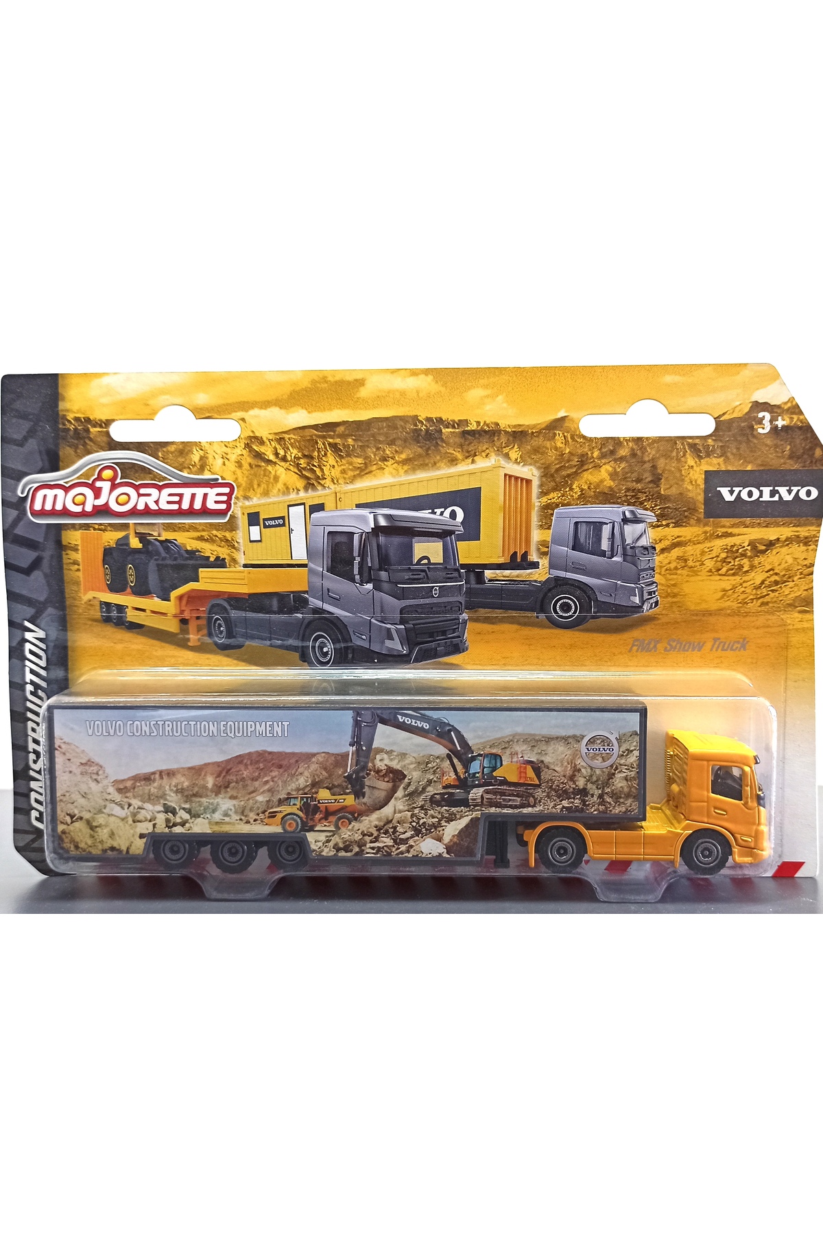 مدل خودرو سرگرد. 1:87 ولوو FMX SHOW TRUCK کامیون تریلر سایز کوچک. اورجینال Majorette