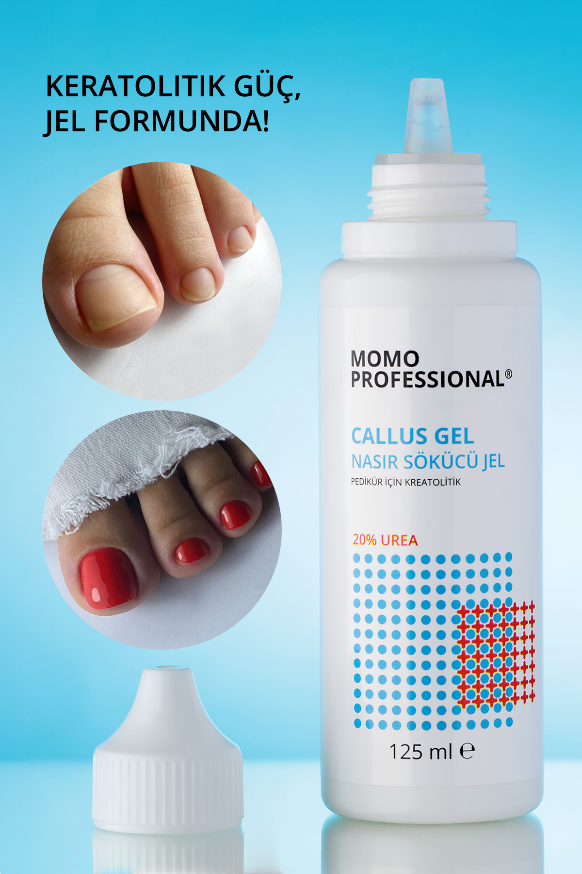 ژل از بین برنده پینه پا مناسب برای پدیکور حجم 125 میلی لیتر MOMO professional