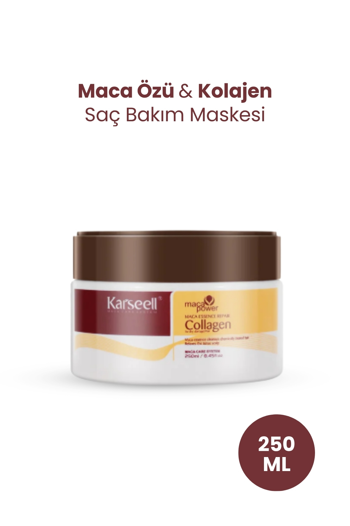 ماسک موی ترمیم کننده کلاژن با عصاره ماکا 250 میلی لیتر KARSEELL