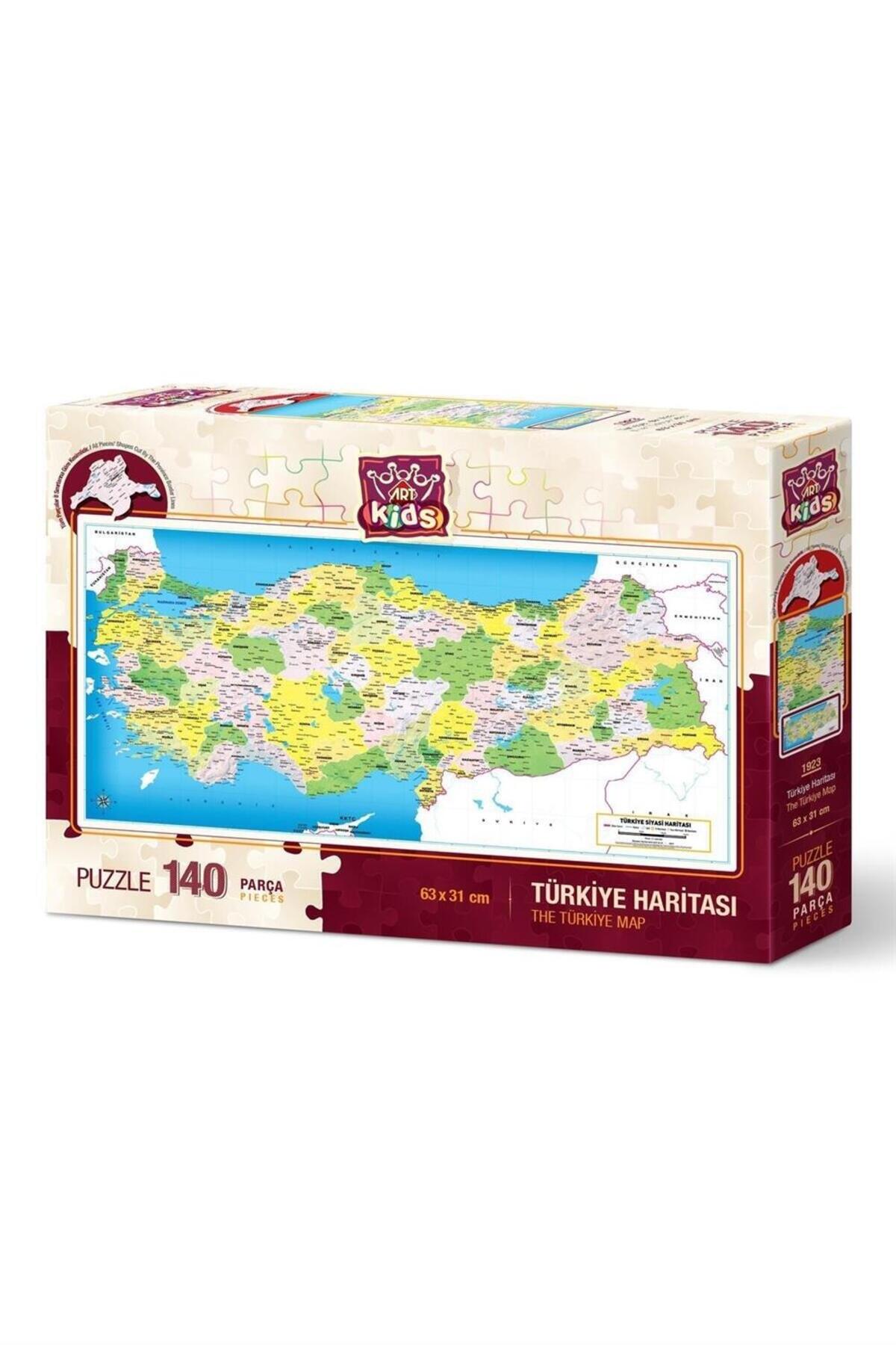 پازل دخترانه و پسرانه بچگانه کودکان هنری نقشه سیاسی 140 قطعه اورجینال ارت Art Puzzle