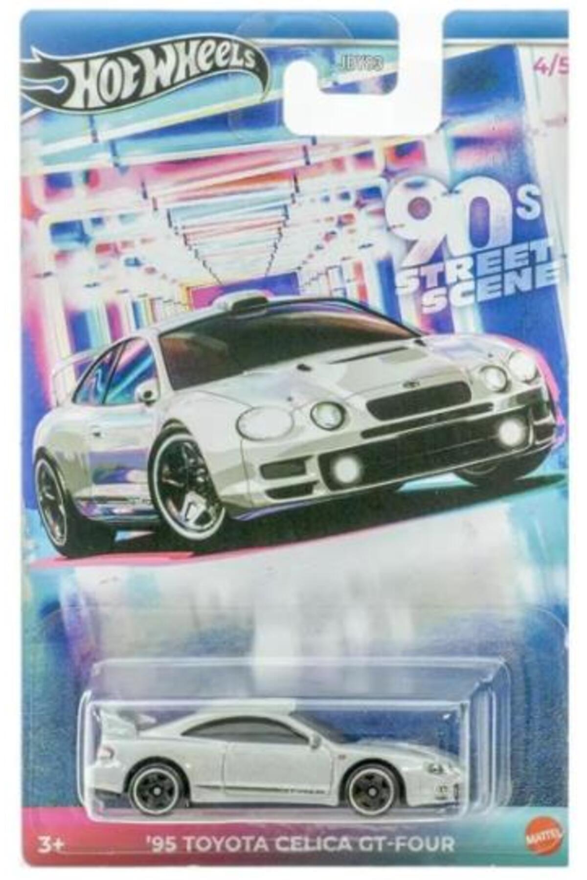 ماشین اسباب بازی ماشین‌های مضمون صحنه خیابان 90 95 تویوتا سلیکا GT FOUR JCB60 HOT WHEELS