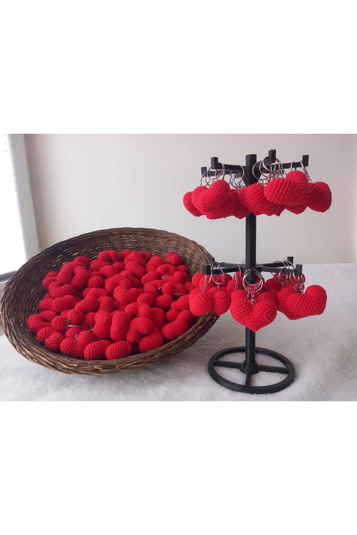 جلیقه کلید جاکلیدی AMIGURUMI HEART اورجینال ELARAKNİTS HANDMADE