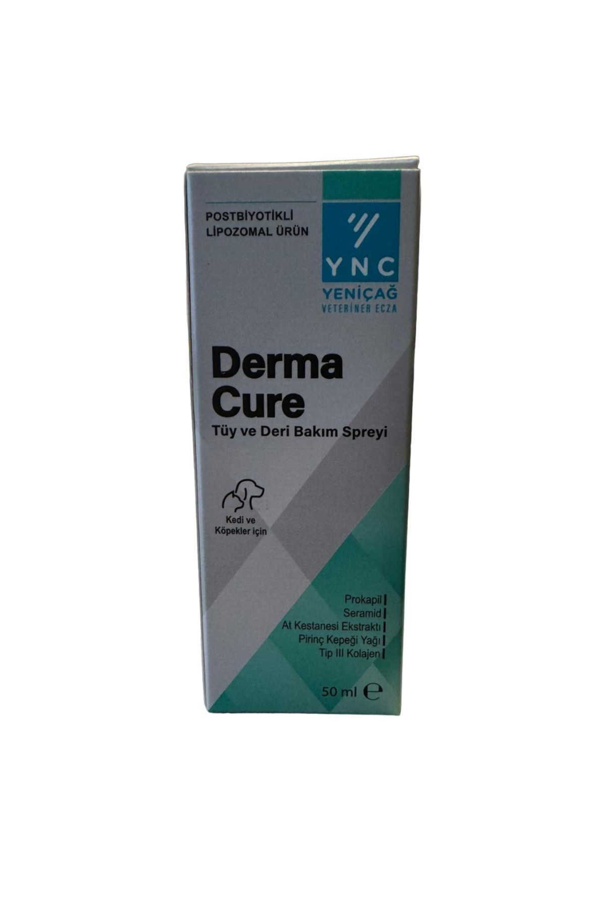 محصول مراقبت از پوست پروبیوتیکی سگ و گربه وای‌ان‌سی YNC، سری Derma Cure، ۵۰ میلی‌لیتر