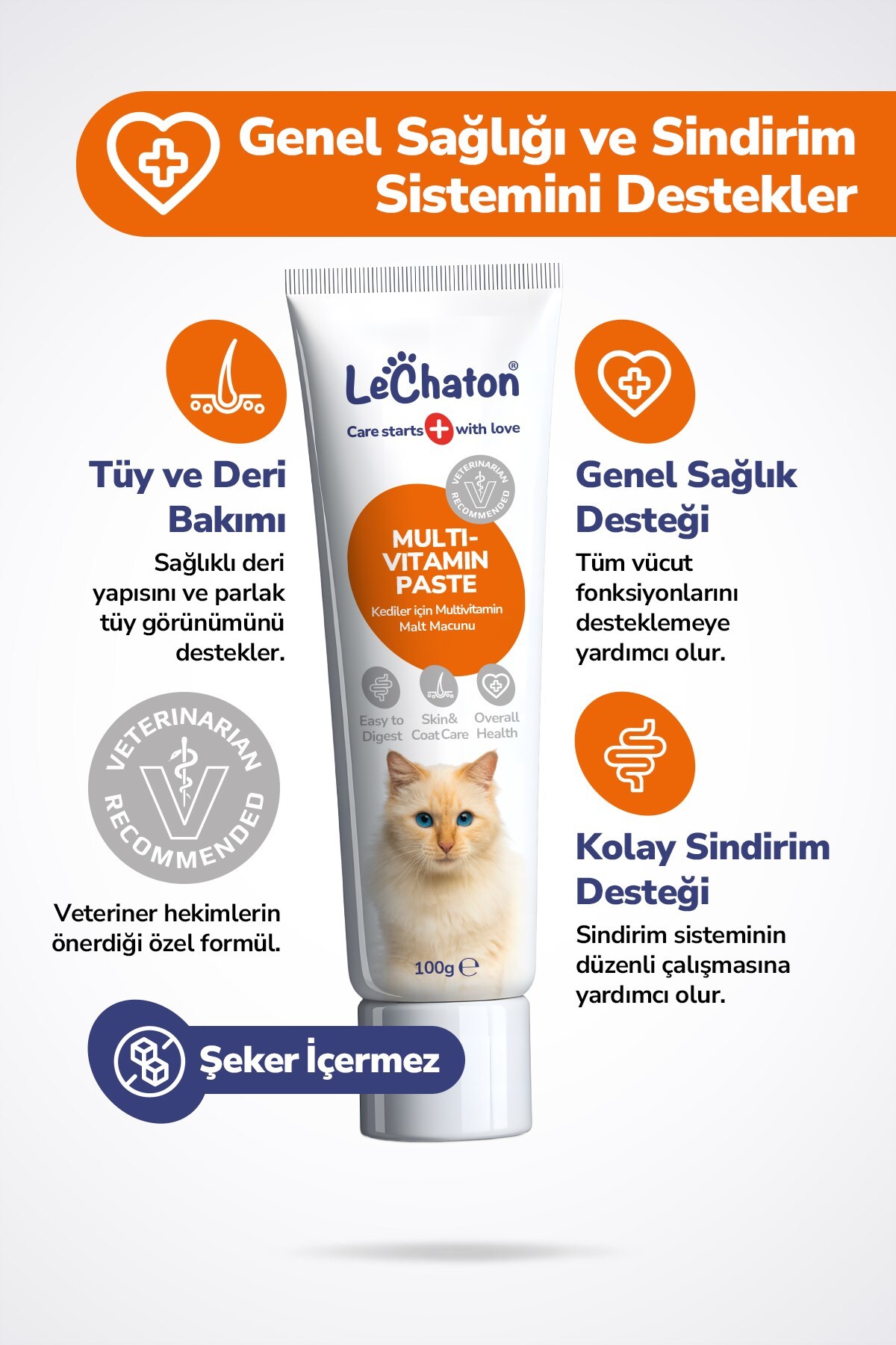 مکمل چندفرمی گربه لچاتون پت‌کر LeChaton Pet Care