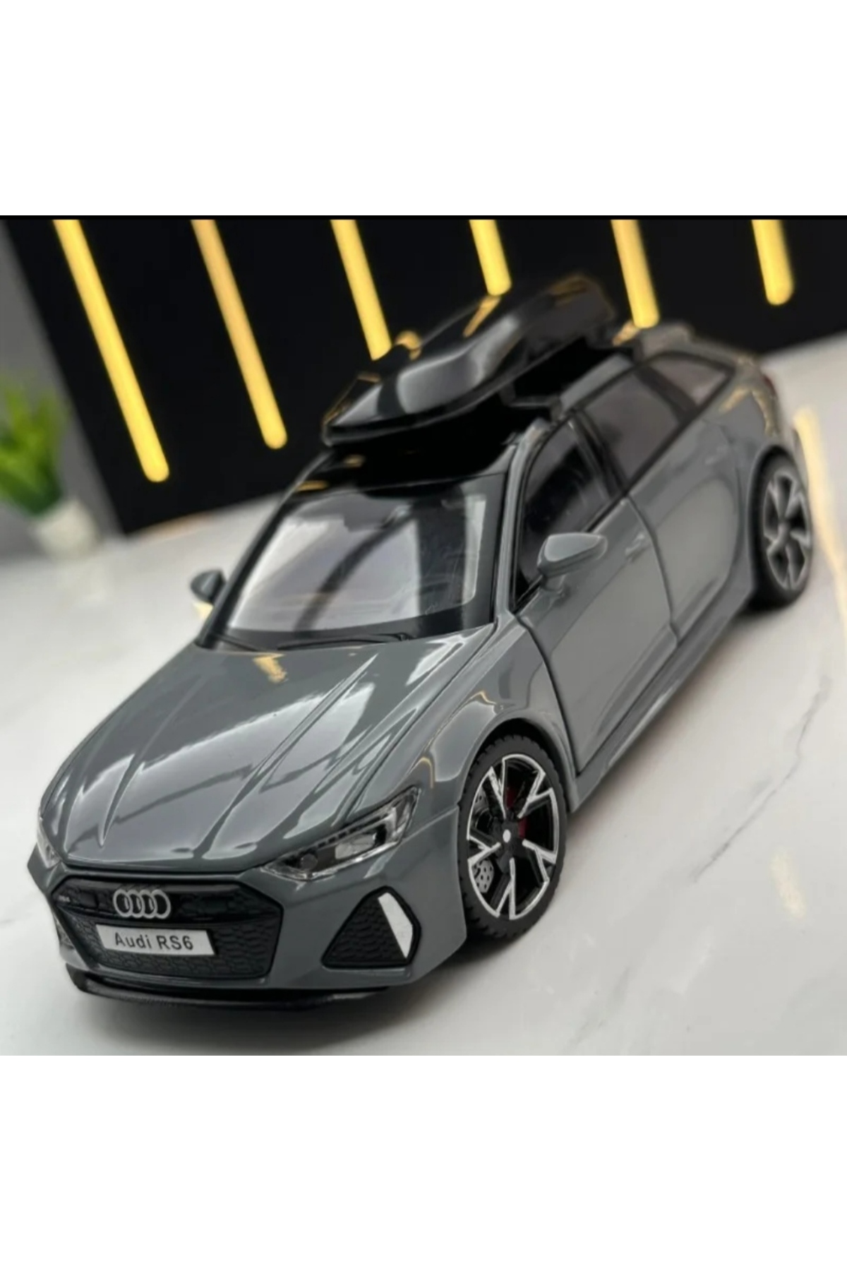 مدل خودرو مجموعه صدا و نور AUDI RS6 AVANT WITH ROOF RACK 1:32 DIECAST METAL MODEL CAR اورجینال Jutenya