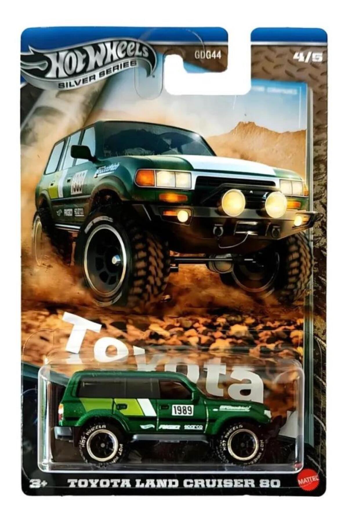 ماشین اسباب بازی تویوتا کامیون سری TOYOTA LAND CRUISER 80 JCB74 HOT WHEELS