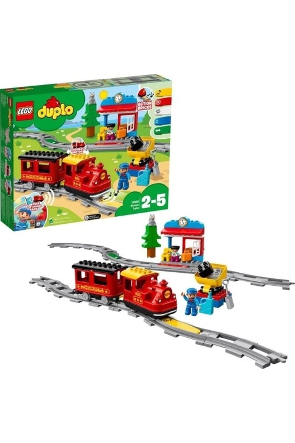 لگو و اسباب بازی های ساخت محور ® DUPLO STEAM TRAIN CONSTRUCTION SET 10874 اورجینال LEGO