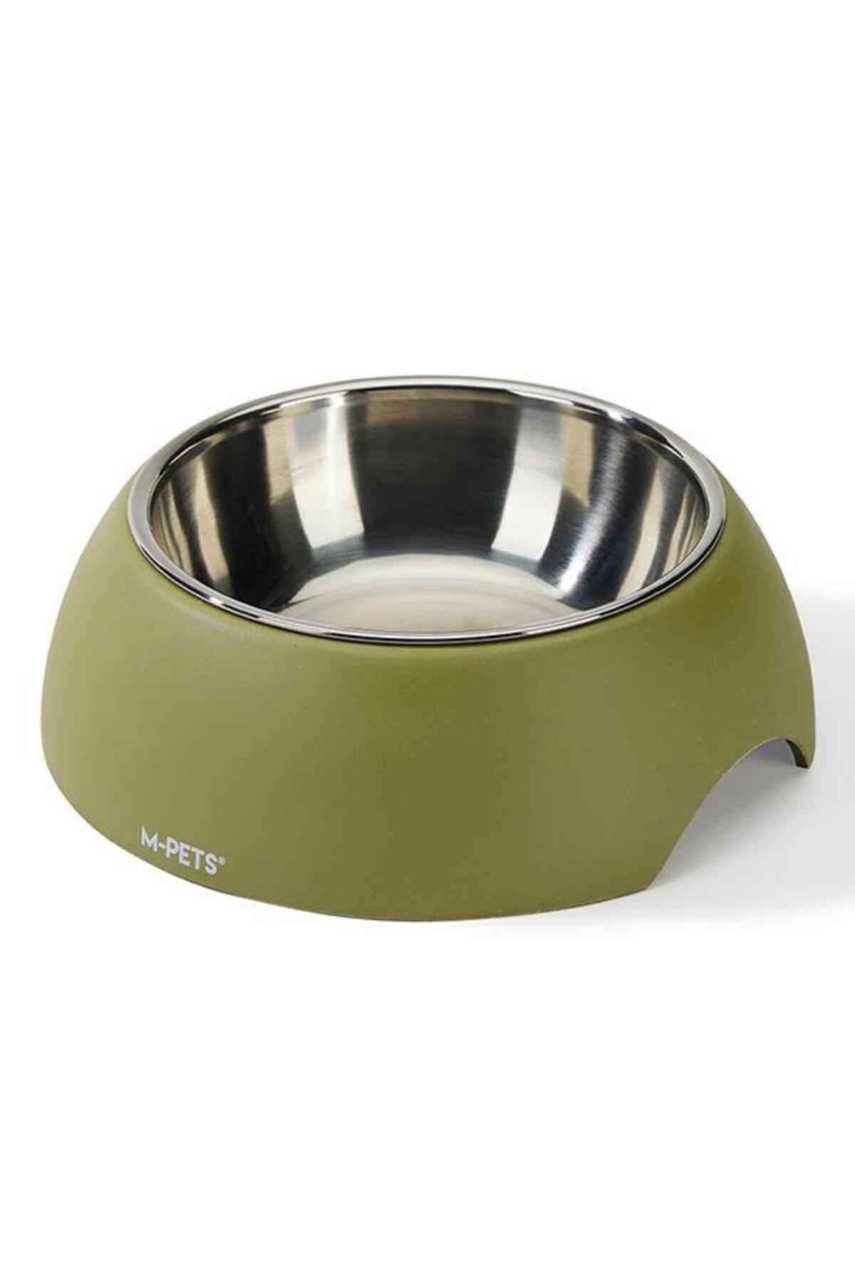 ظرف غذای گربه ۶۰۰ میلی‌لیتری زیتونی Eco Bamboo ام‌پتس M-PETS