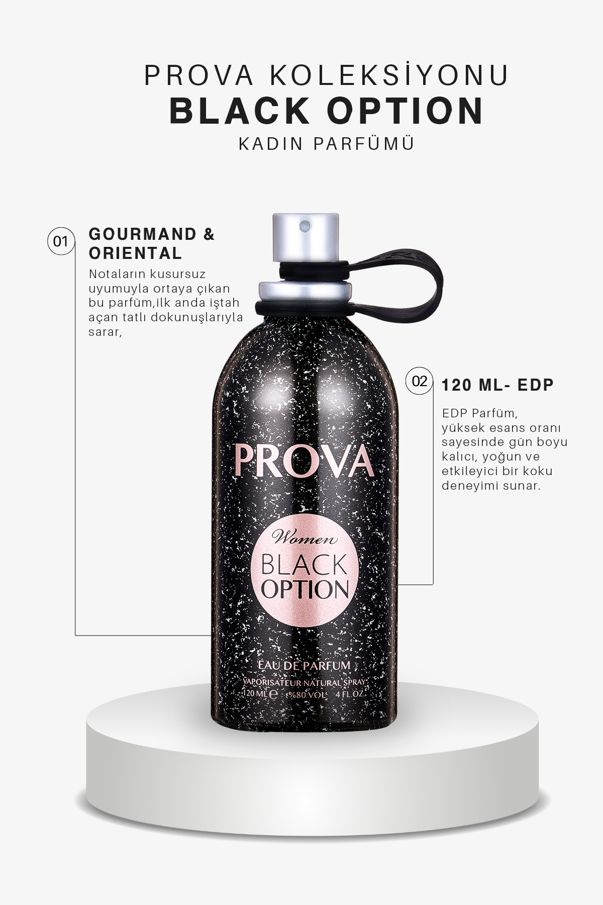 Prova عطر زنانه مشکی Option ادوپرفیوم Oriental 120 ml