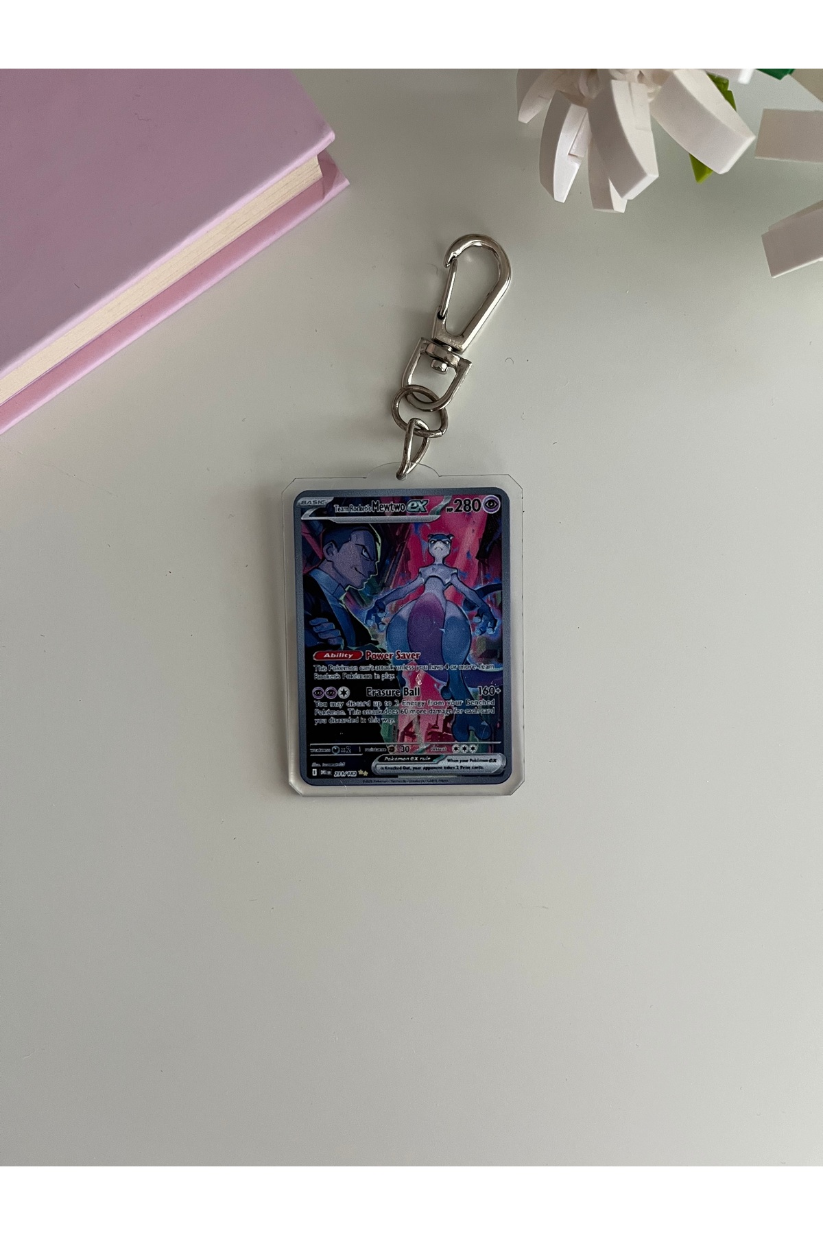 جلیقه کلید دسته کارت POKEMON TCG TEAM ROCKET'S MEWTWOEX CARD CHARM Hara Company