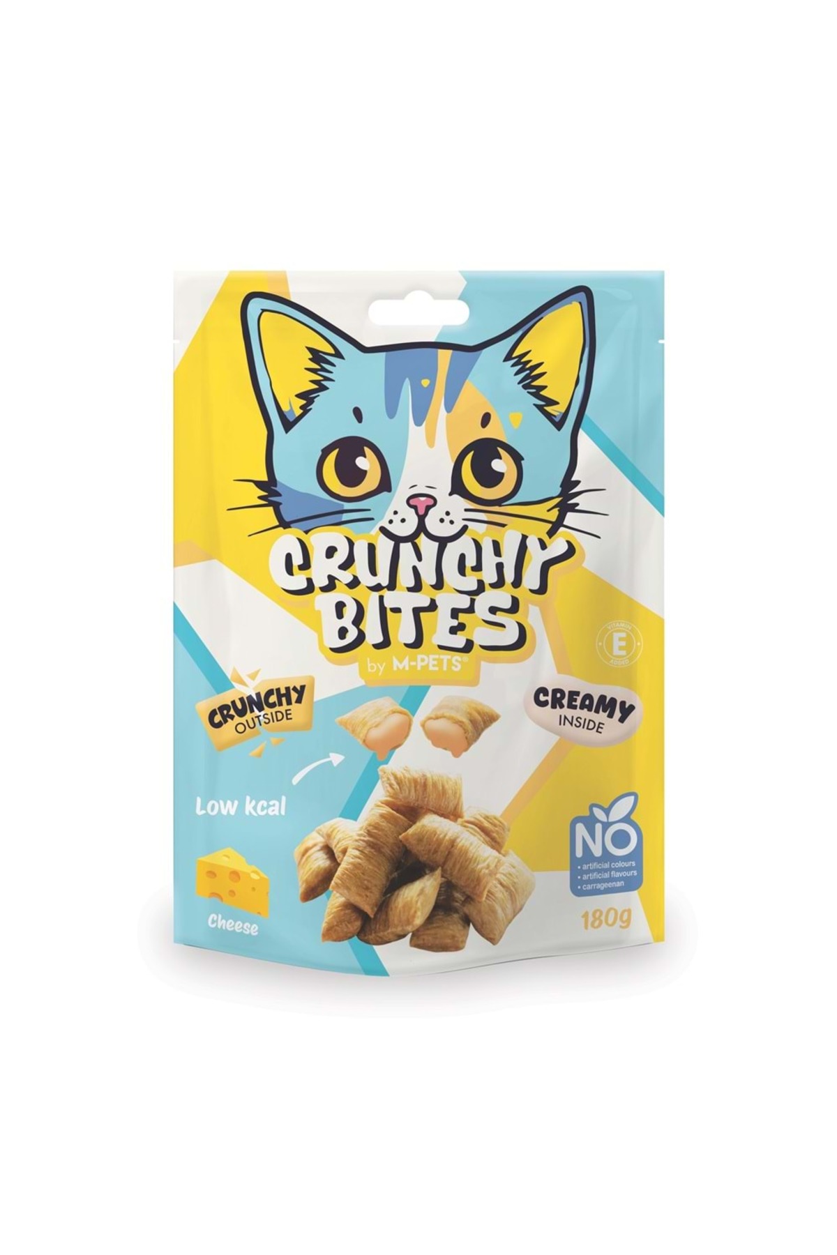 تشویقی گربه با طعم پنیر ام‌پتس M-PETS Crunchy Bites، ۱۸۰ گرم