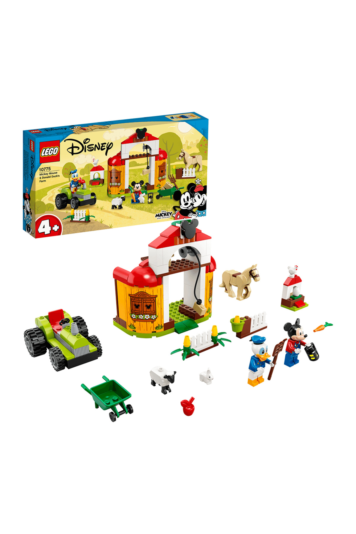 لگو و اسباب بازی های ساخت محور JUNIORS MICKEY AND FRIENDS MOUSE DONALD DUCK'S FARM 10775 اورجینال LEGO