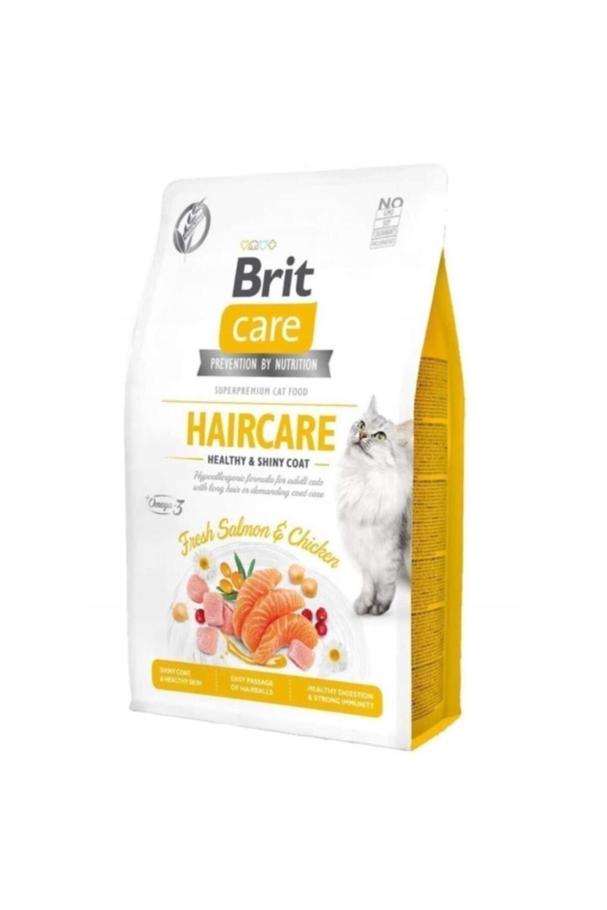 غذای خشک گربه بریت Brit Care Haircare Healthy Fresh با سالمون و مرغ، ۲ کیلوگرم