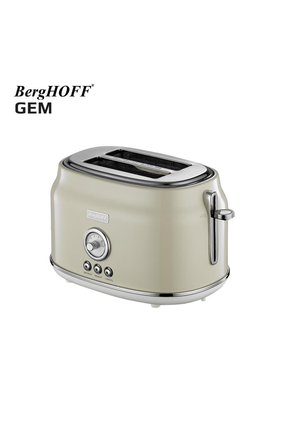 توستر دو تکه کرم رنگ GEM RETRO اورجینال Berghoff