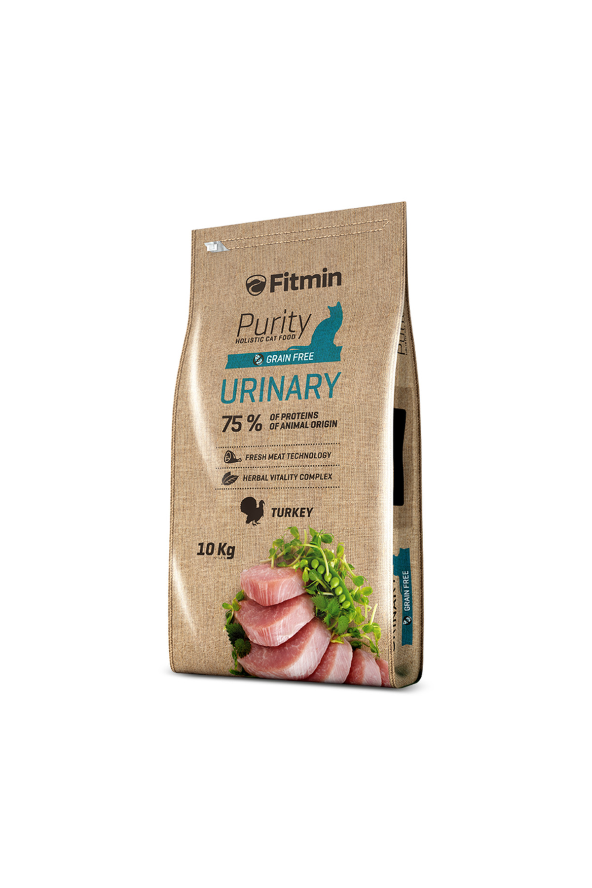 غذای خشک گربه بالغ فیت‌مین Fitmin Purity Urinary با گوشت تازه بوقلمون، ۱۰ کیلوگرم