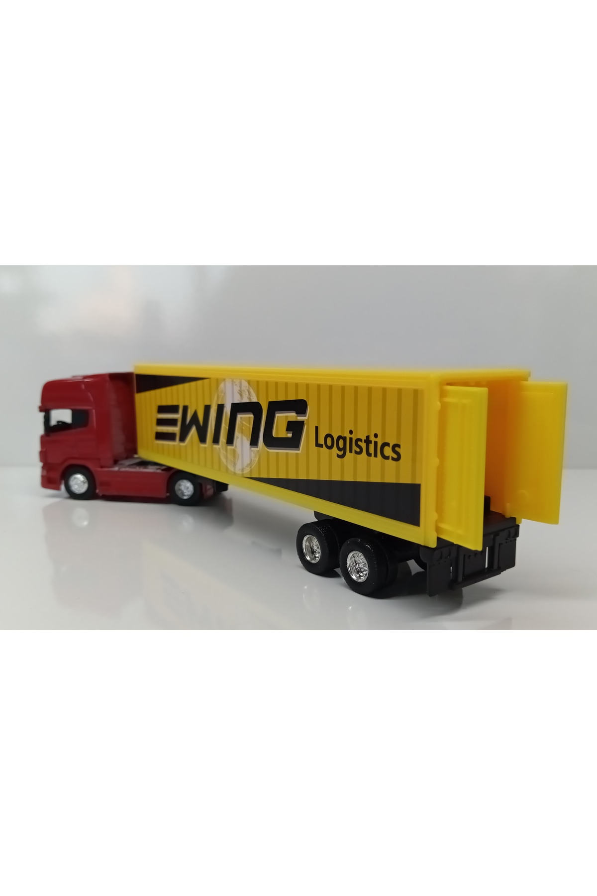 مدل خودرو تریلر DIANOMI WELLY 1:64 SCANIA V8 R 730 اندازه کوچک اورجینال WELLY