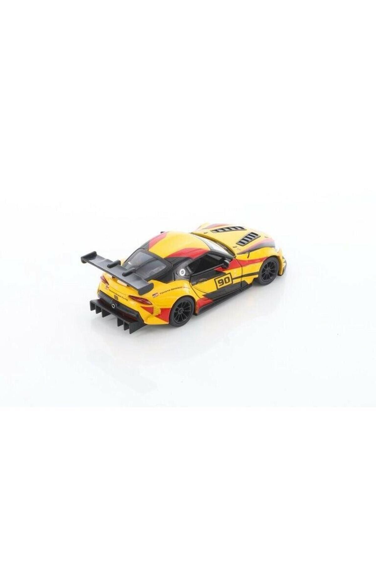 مدل خودرو TOYOTA GR SUPRA RACING CONCEPT 1:36 زرد کشش و رها کردن اورجینال Kinsmart