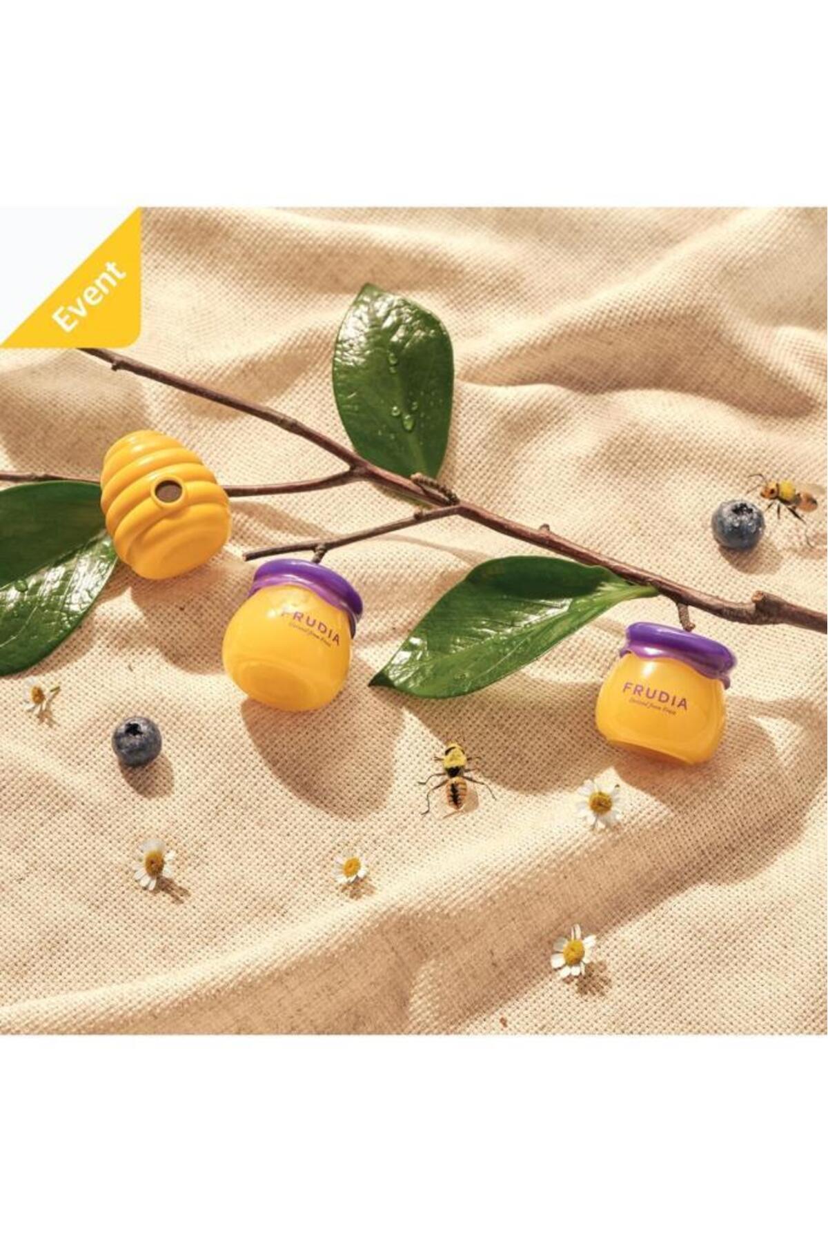 بالم لب مرطوب‌کننده بلوبری فرویدیا FRUDIA 10G سفید