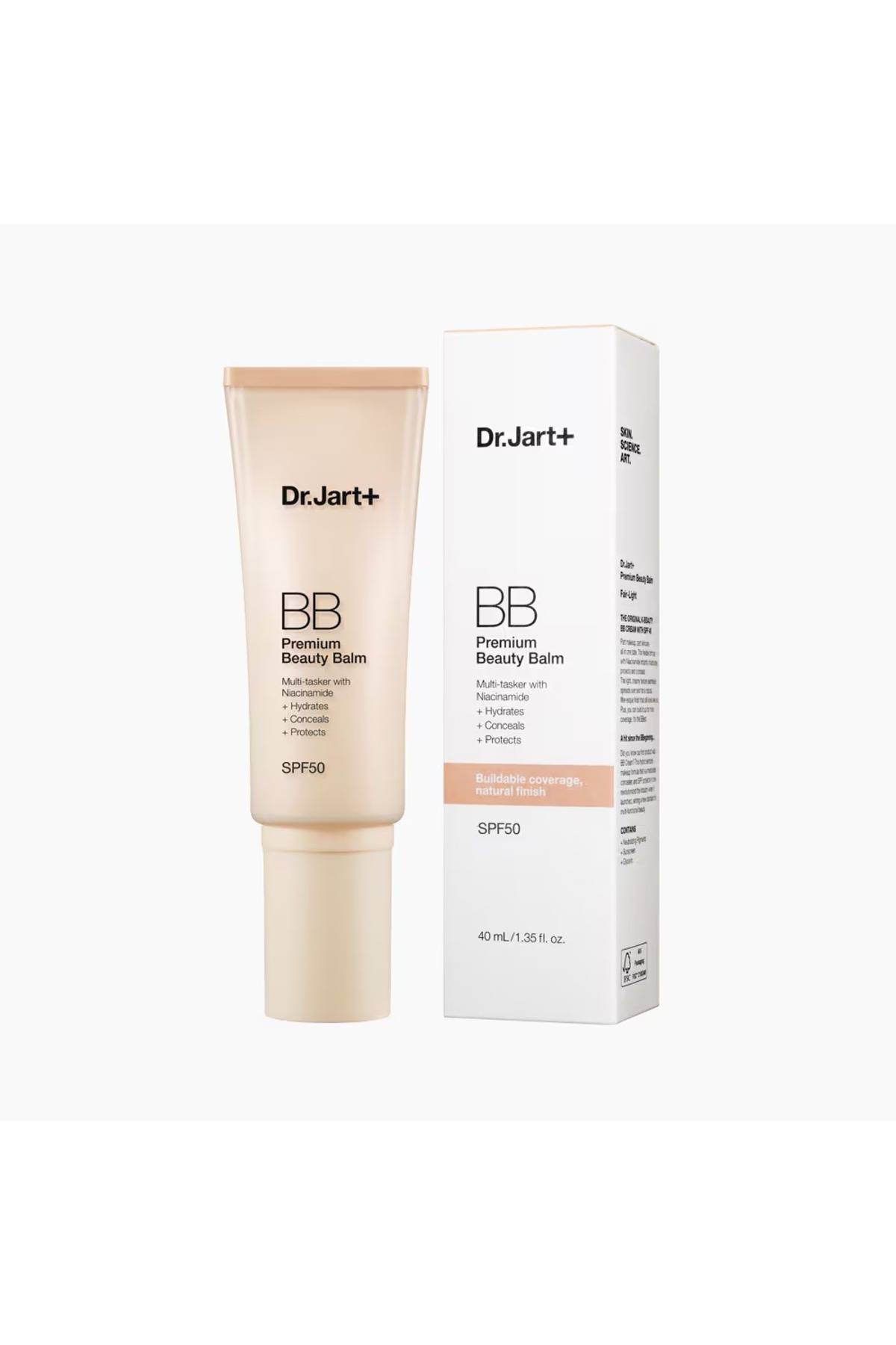 کرم بی و سی PREMIUM BB BEAUTY BALM SPF 50 LIGHT MEDIUM Dr.Jart+
