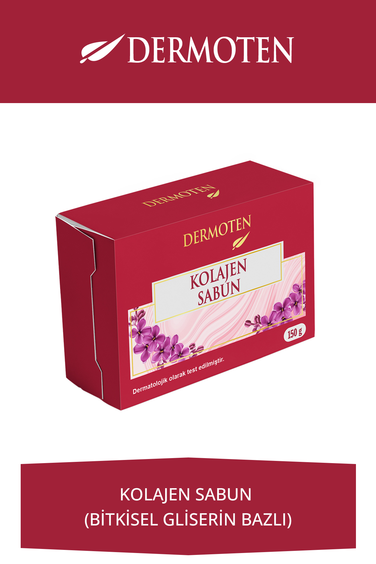 صابون کلاژن 150 گرمی مناسب برای مراقبت از پوست Dermoten