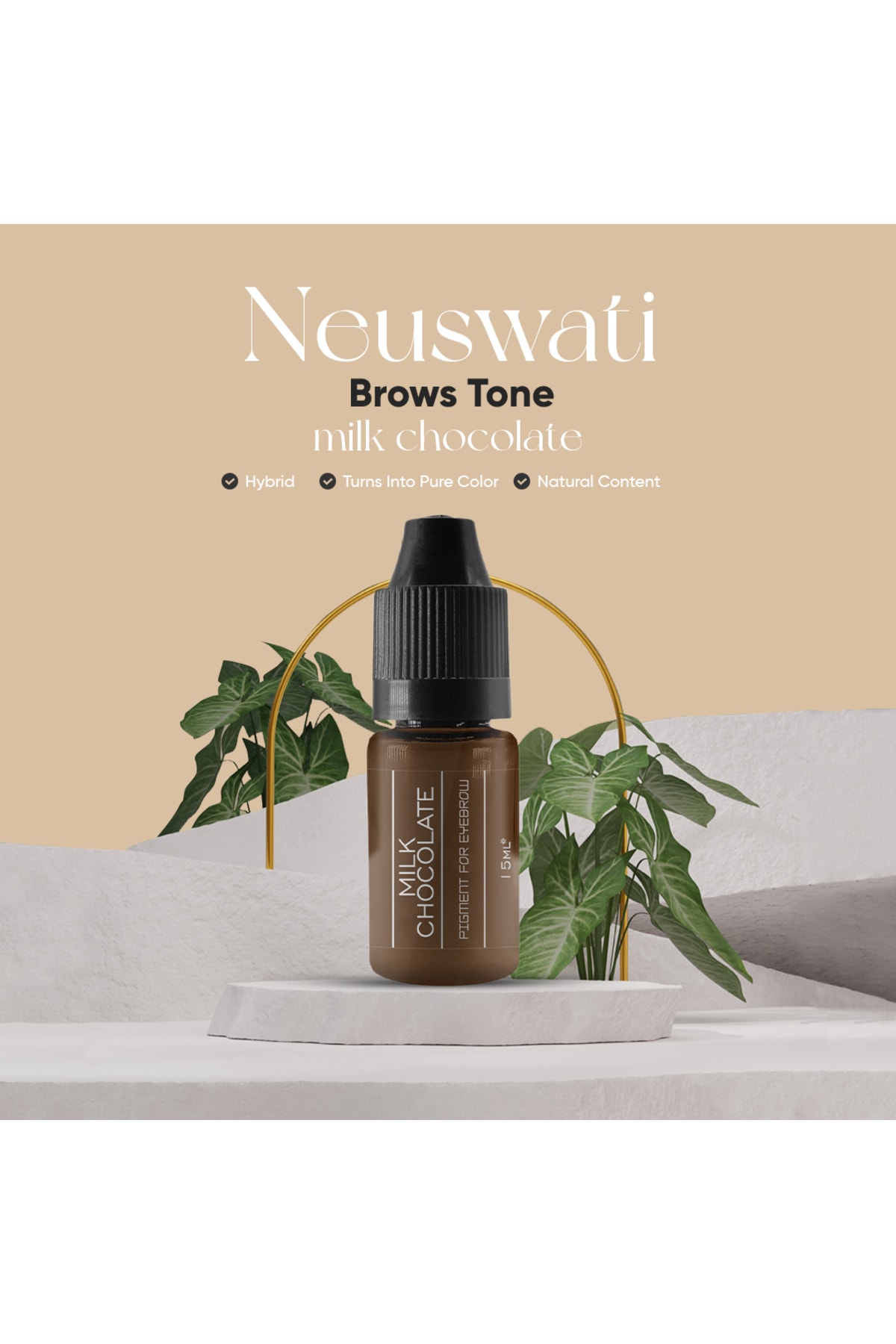 رنگ ابرو شکلات شیری پودر پیگمنت آرایش دائمی Neuswati