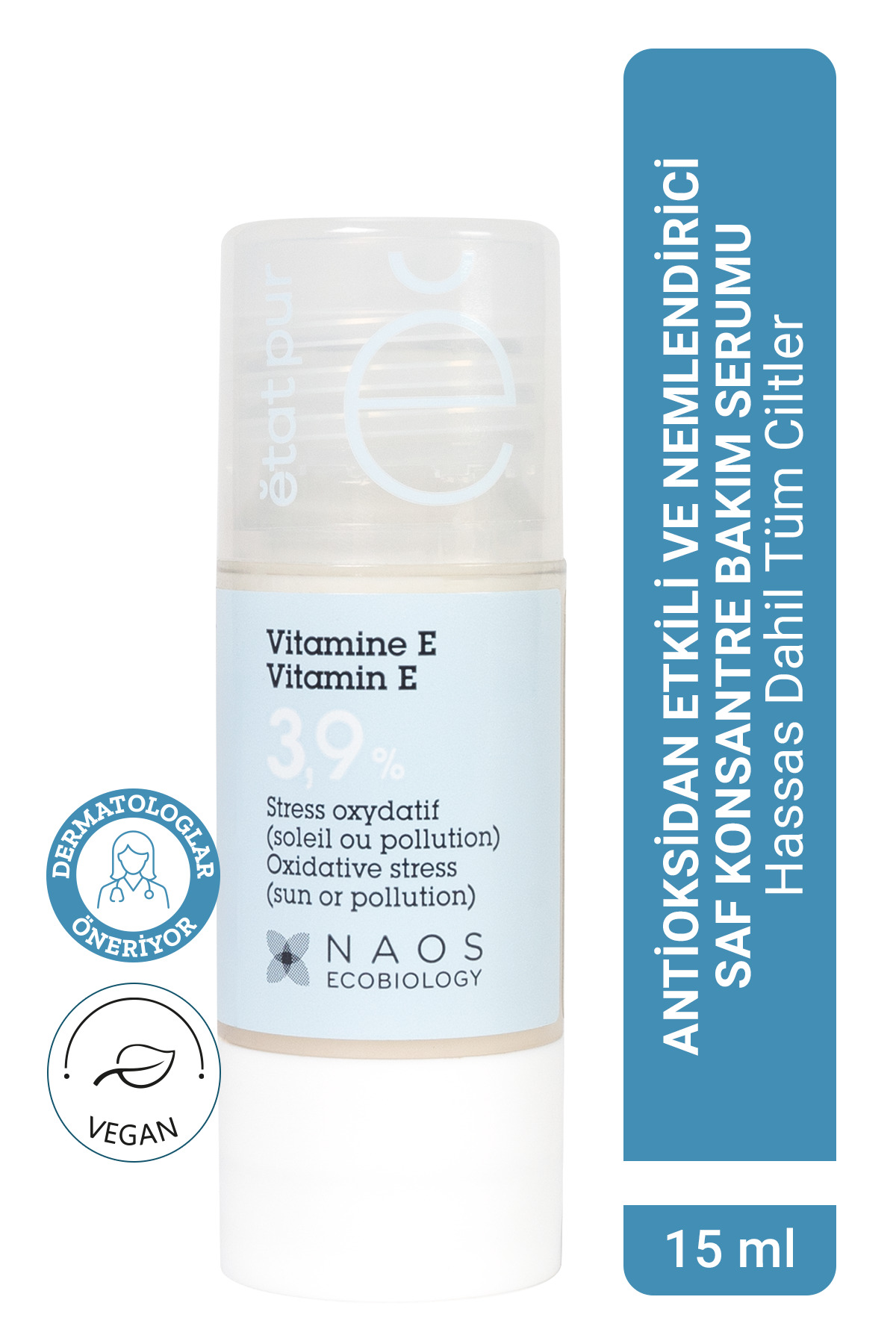 سرم پوست مراقبت خالص غلیظ آنتی اکسیدان PURE ACTIVE VITAMIN E 15 میل Etat Pur