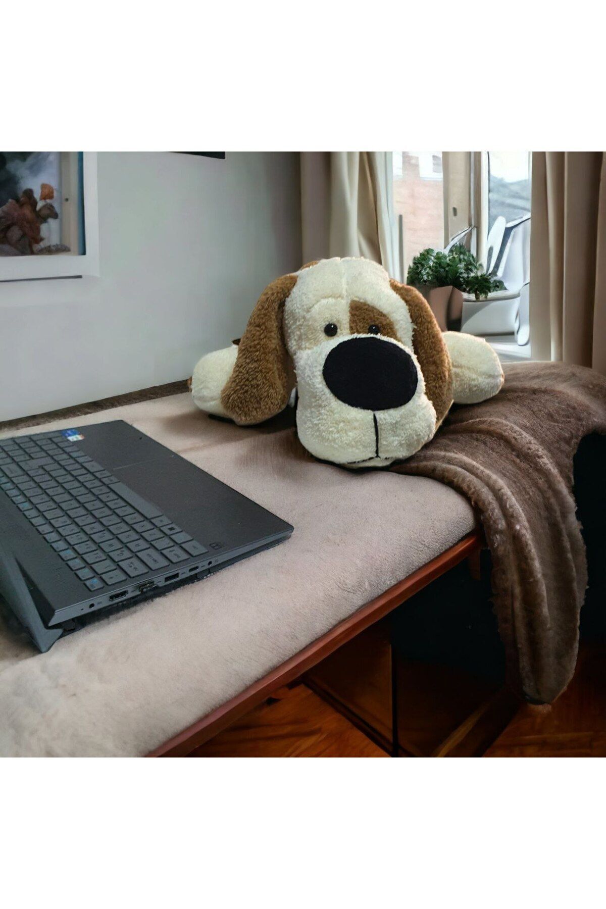 اسباب بازی های پشمی MELLITO TOYZZ 75 سانتی متری بالش و کادو برای سگ مخمل خواب دار زیبا خوابیده Mellito