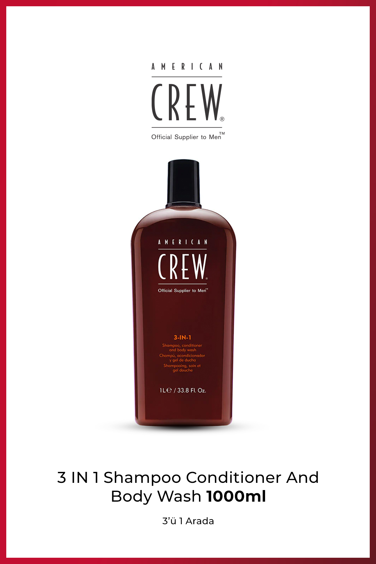 شامپو ژل نرم کننده بدن 3IN1 برای مردانه میل American Crew