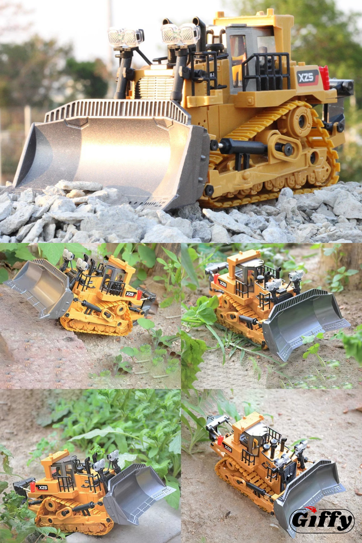 ماشین آلات ساختمانی کنترل از راه دور TOY 1 16 SCALE بولدوزر 9 کانال دستگاه بدنه آلیاژ فلزی ترکیه giffy