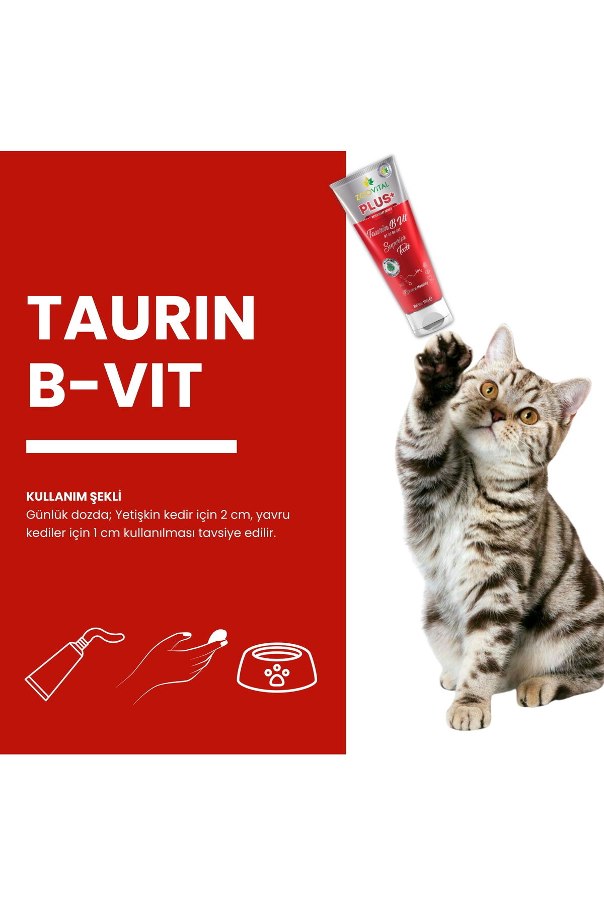 خمیر مالت گربه زوویتال Zoovital حاوی تائورین و کمپلکس ویتامین B، ۱۰۰ گرم