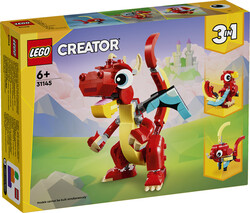 مجموعه ساختنی لگو LEGO کریئیتور ۳ در ۱ مدل 31145 اژدهای قرمز، ۱۴۹ قطعه، حداقل سن ۶ سال