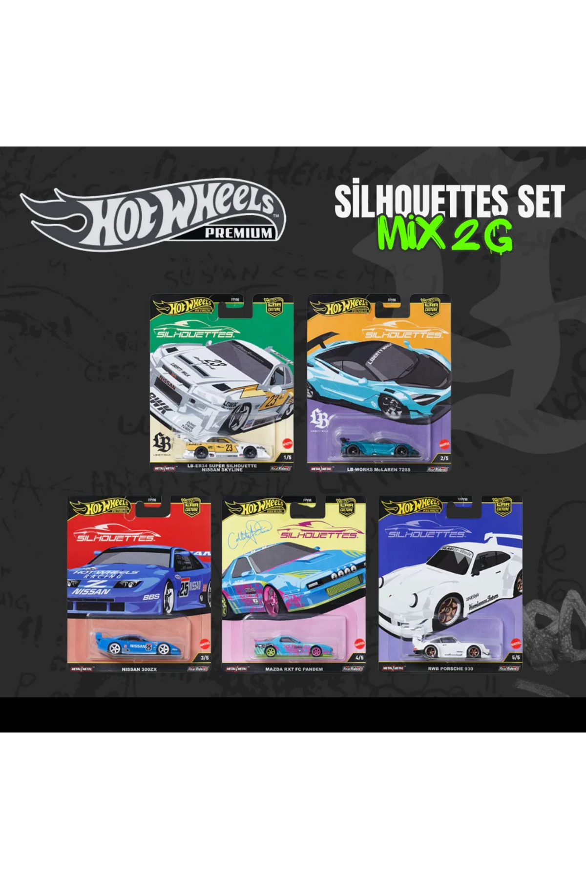 مدل خودرو SILHOUETTES WHEELS HOT PREMIUM تنظیم شده است هات ویلز اورجینال HOT WHEELS