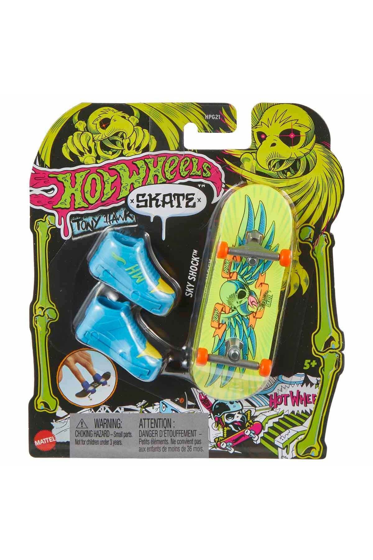 ماشین اسباب بازی HPG21 چرخ های داغ اسکیت نئون با مضمون و بسته کفش هات ویلز اورجینال HOT WHEELS