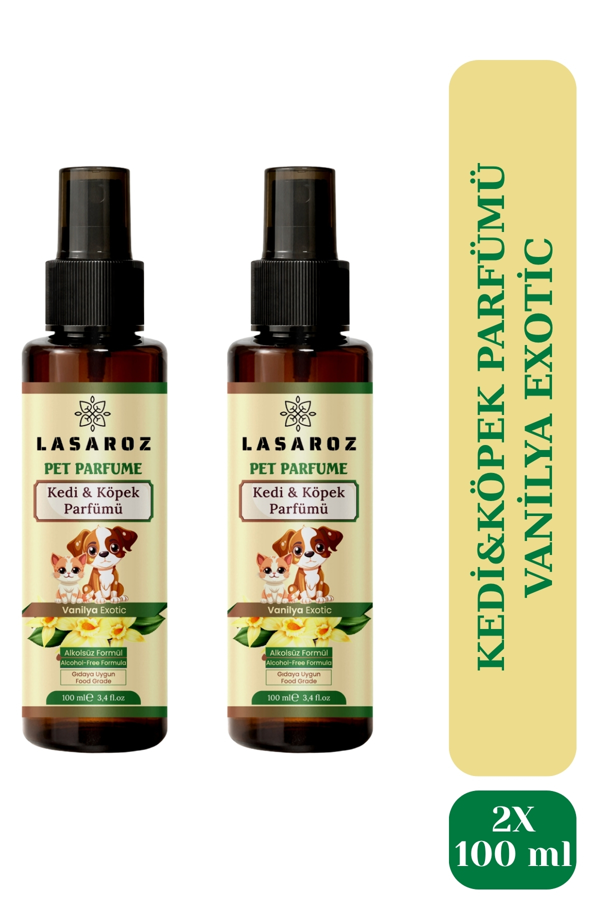عطر و اسپری سگ و گربه لازاروز Lasaroz، وانیل اگزوتیک، ۲×۱۰۰ میلی‌لیتر