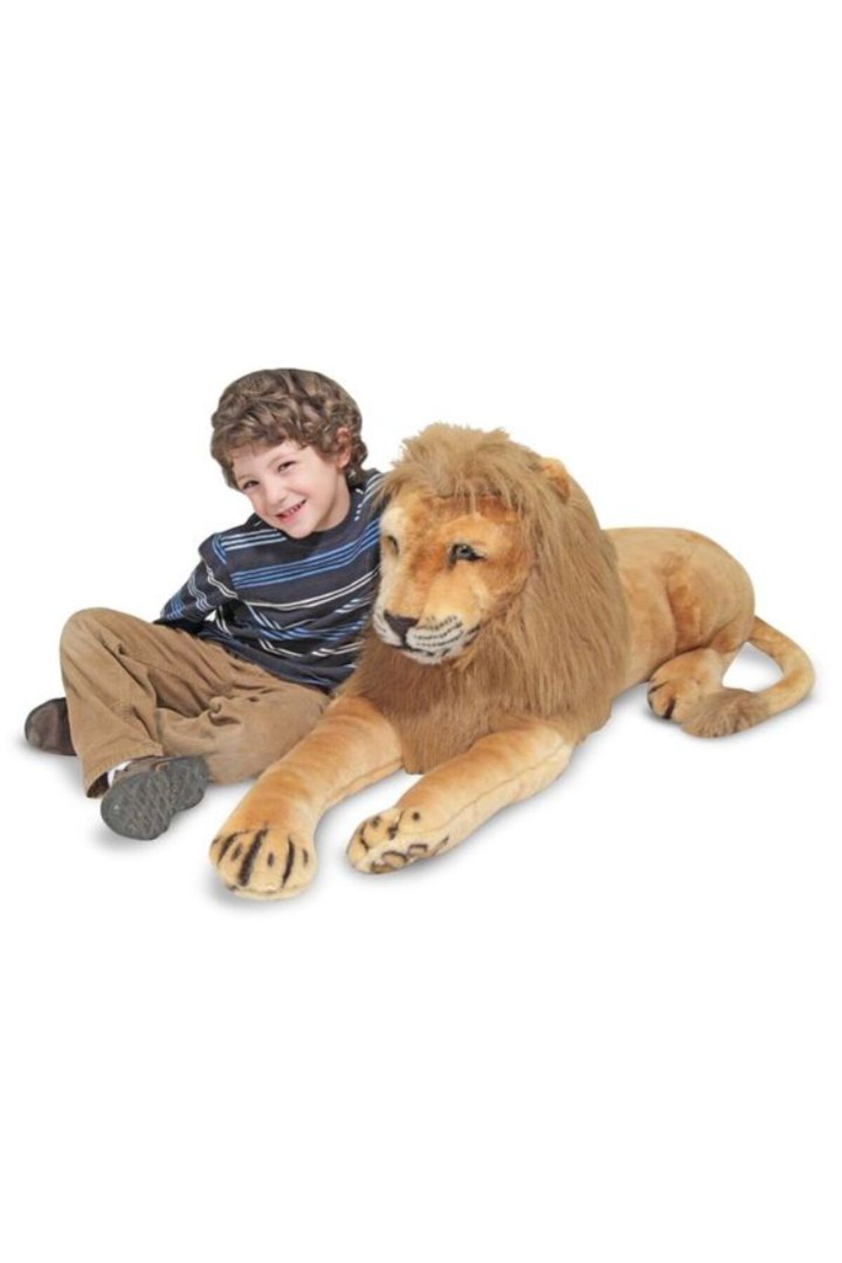 اسباب بازی های پشمی مخمل خواب غول پیکر شیر Melissa & Doug
