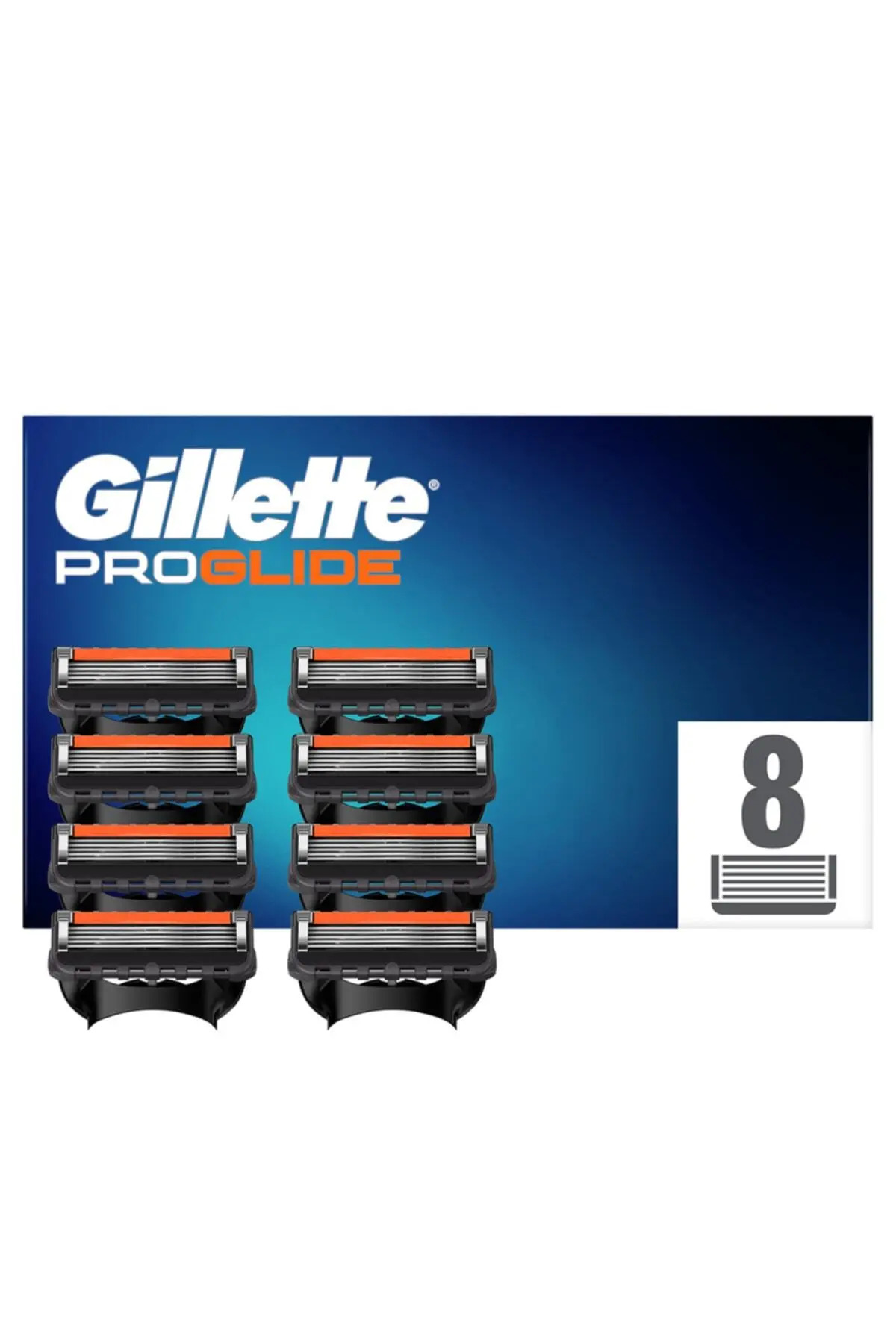 Gillette تیغ اضافی اصلاحی فیوژن پروگلاید 8 تایی بسته کاغذی