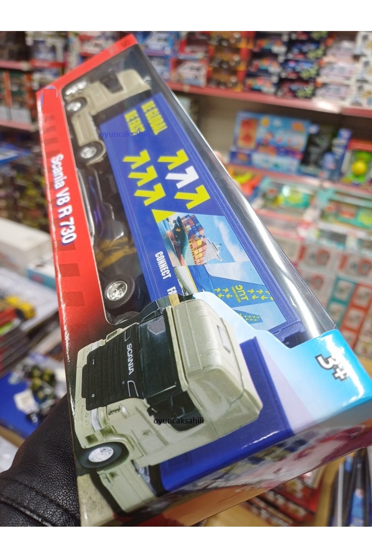 مدل خودرو SCANIA METAL DIECAST TIR V8 R730 کانتینر حامل اصلی 1.64 SCALE حمل و نقل جهانی از ترکیه OYUNCAKSAHİLİ