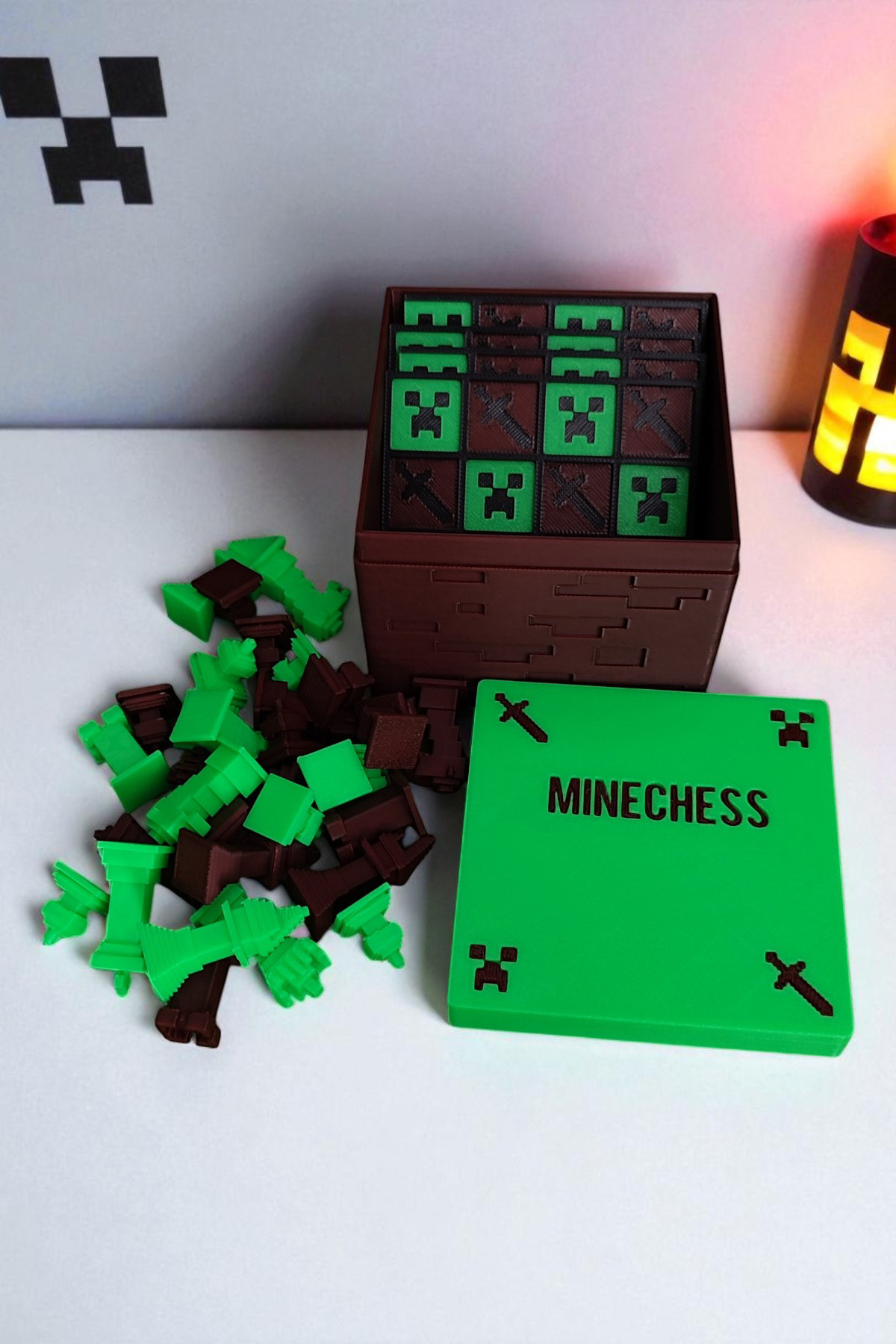 شطرنج ست بازی MINEPIXEL BOXED GAME هدیه دکور Vaiflagy Store