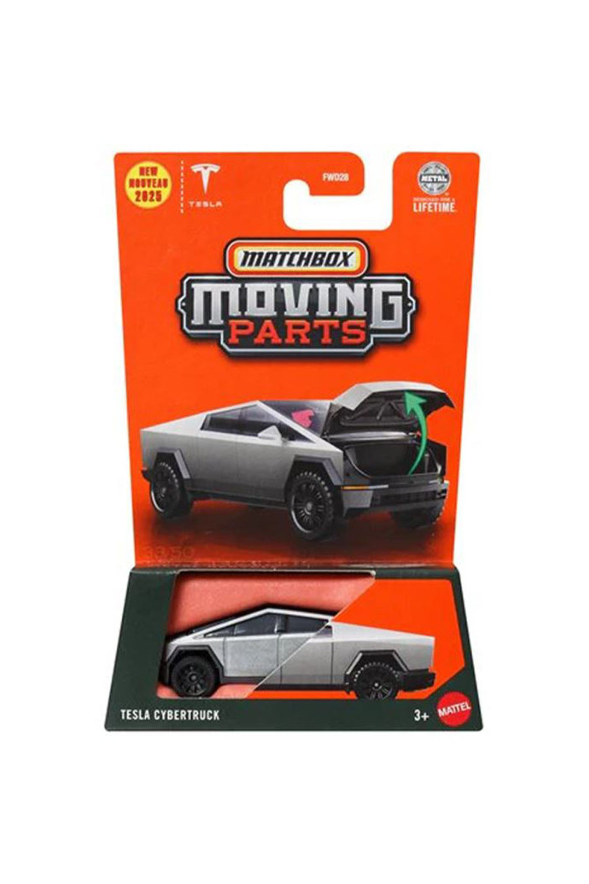 ماشین اسباب بازی قطعات متحرک جعبه کبریت TESLA CYBERTRUCK 1 64 محصول 2025 HOT WHEELS